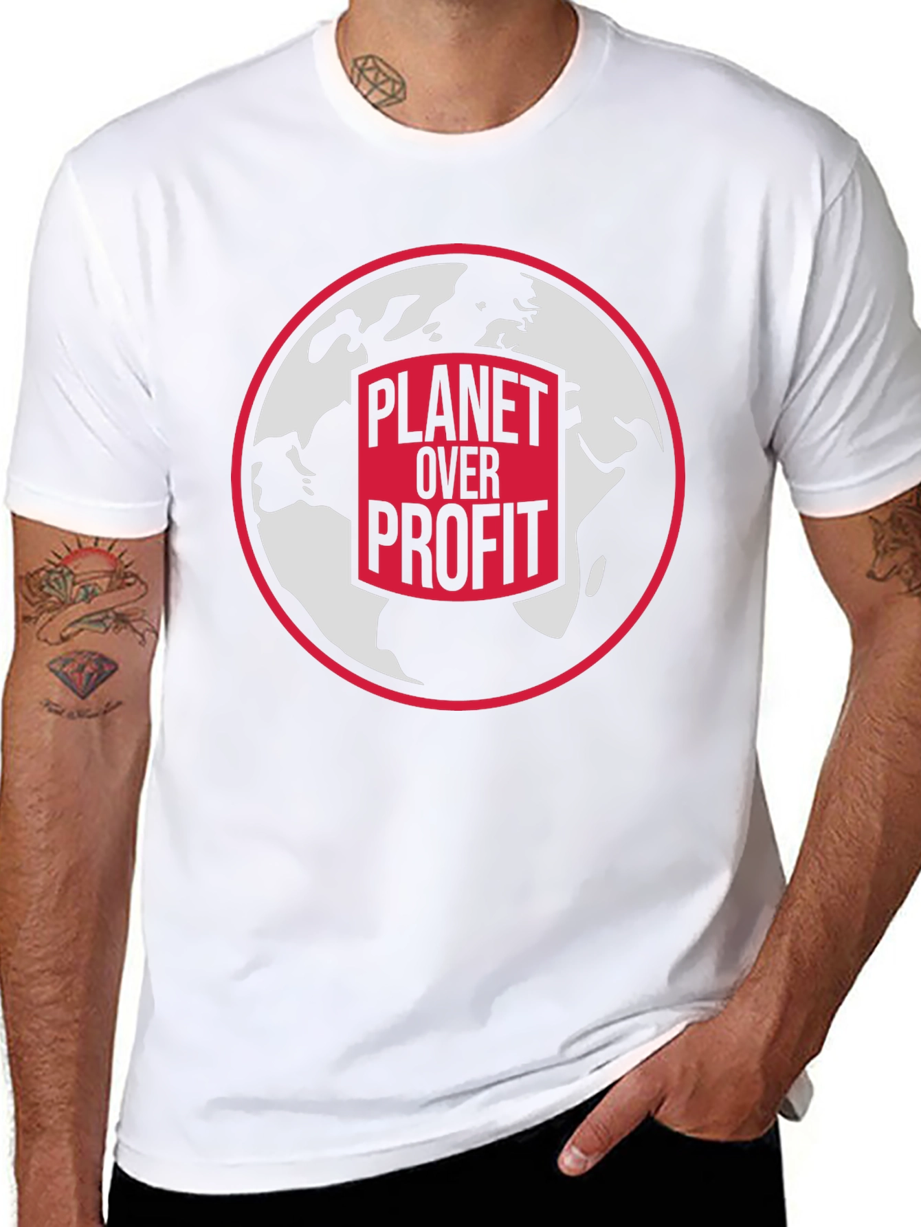 Planet Over Profit Graphic Tee - Earth Activist T-Shirt