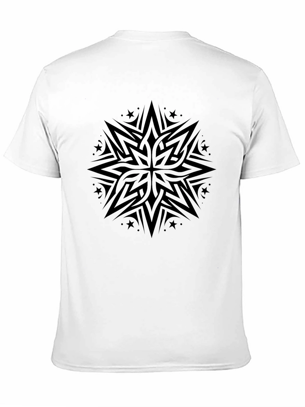 Tribal Star Graphic Black Tee