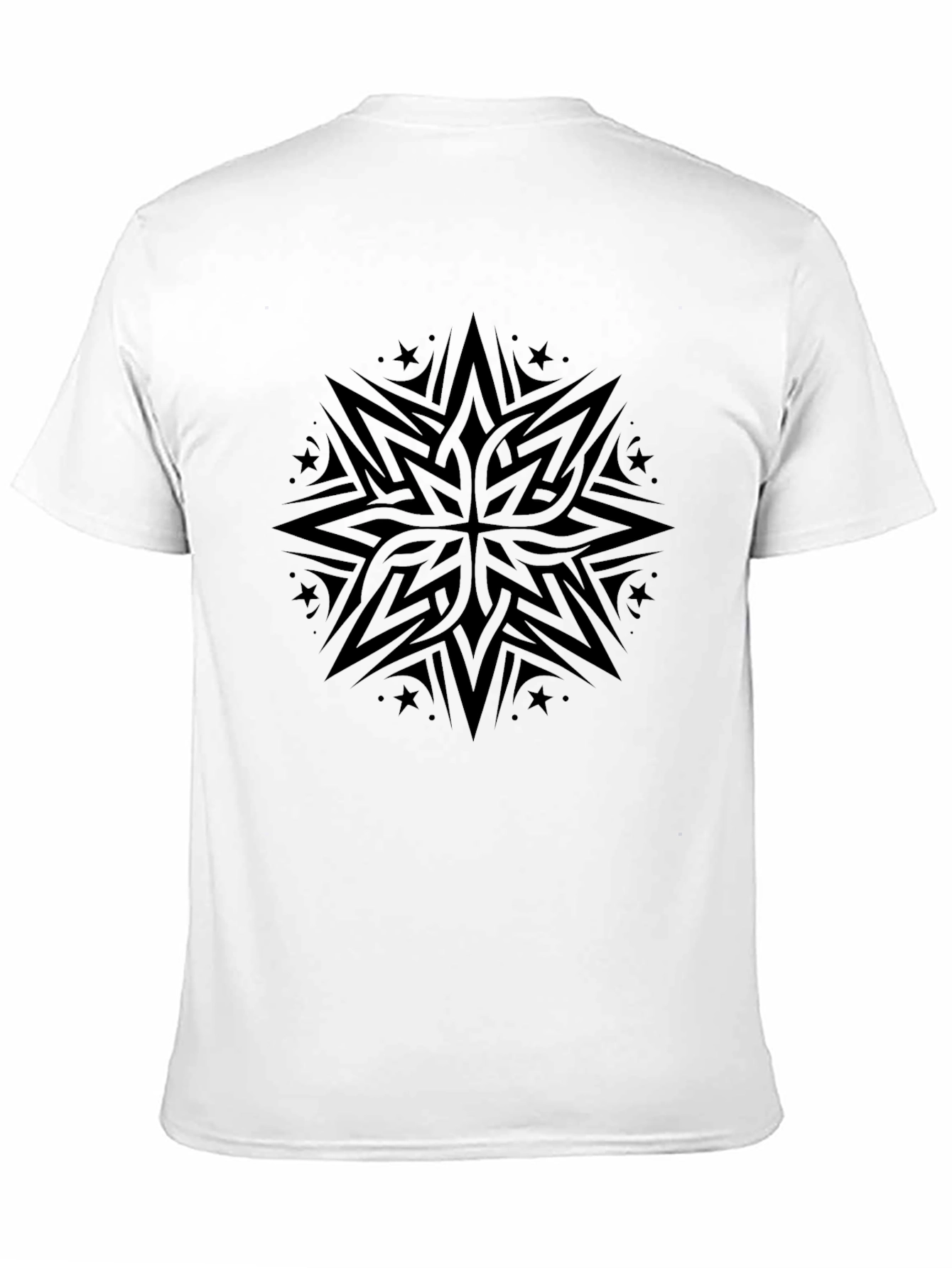 Tribal Star Graphic Black Tee