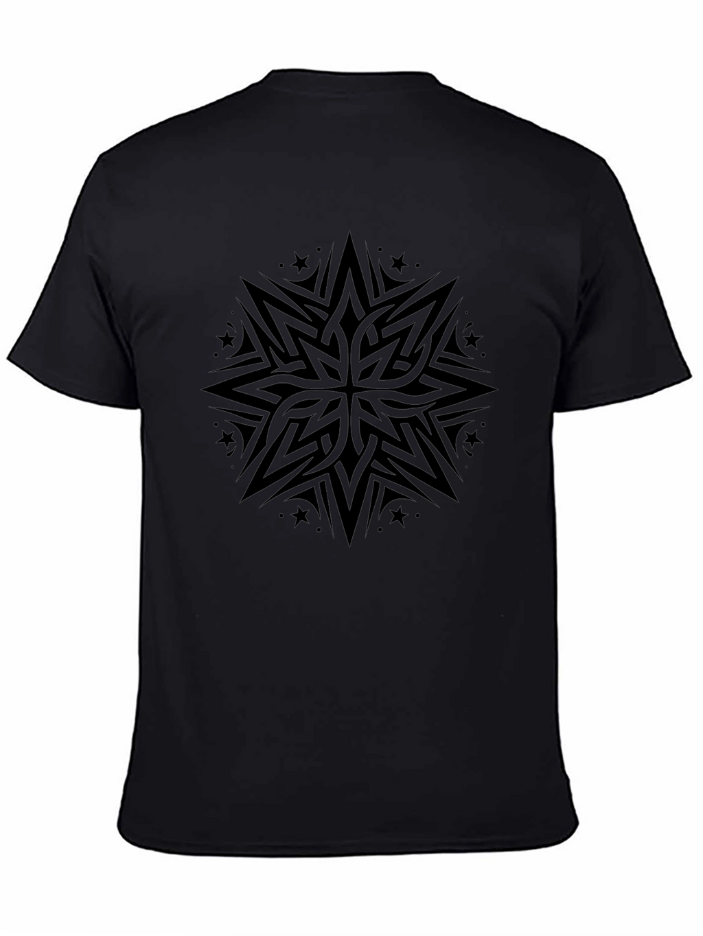 Tribal Star Graphic Black Tee