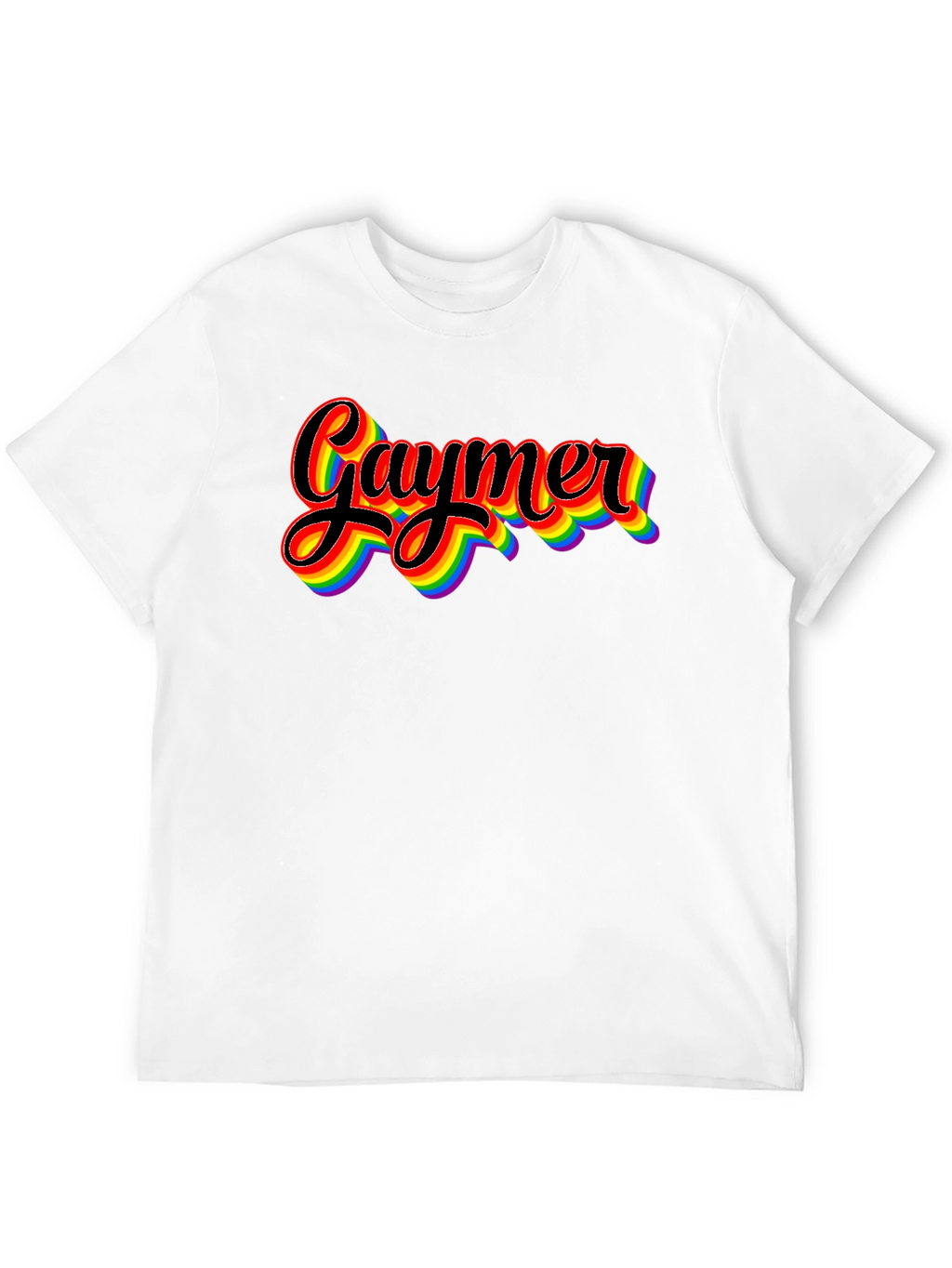 Gaymer Pride Rainbow Graphic Tee
