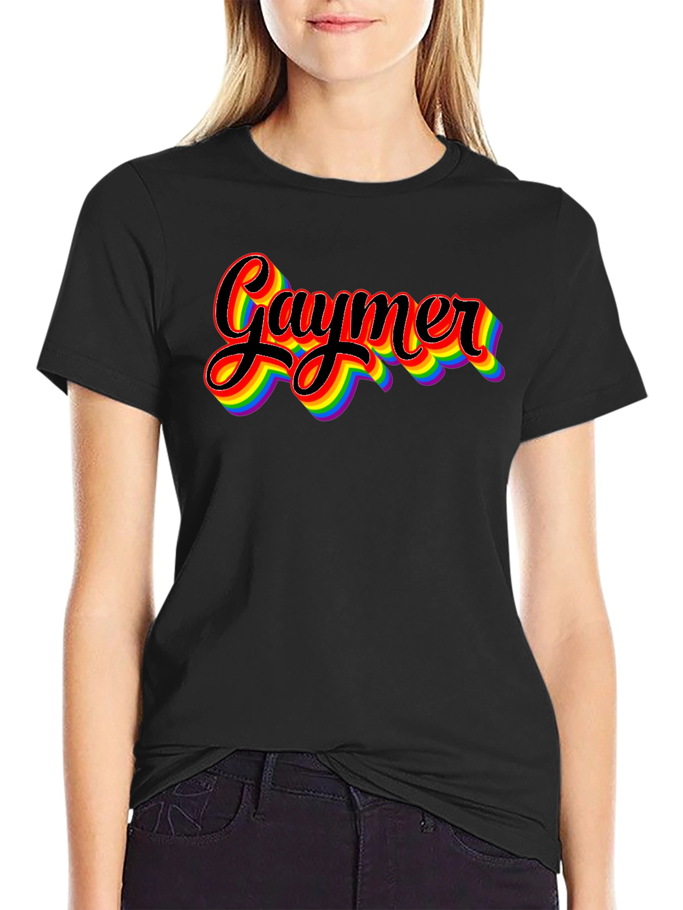 Gaymer Pride Rainbow Graphic Tee