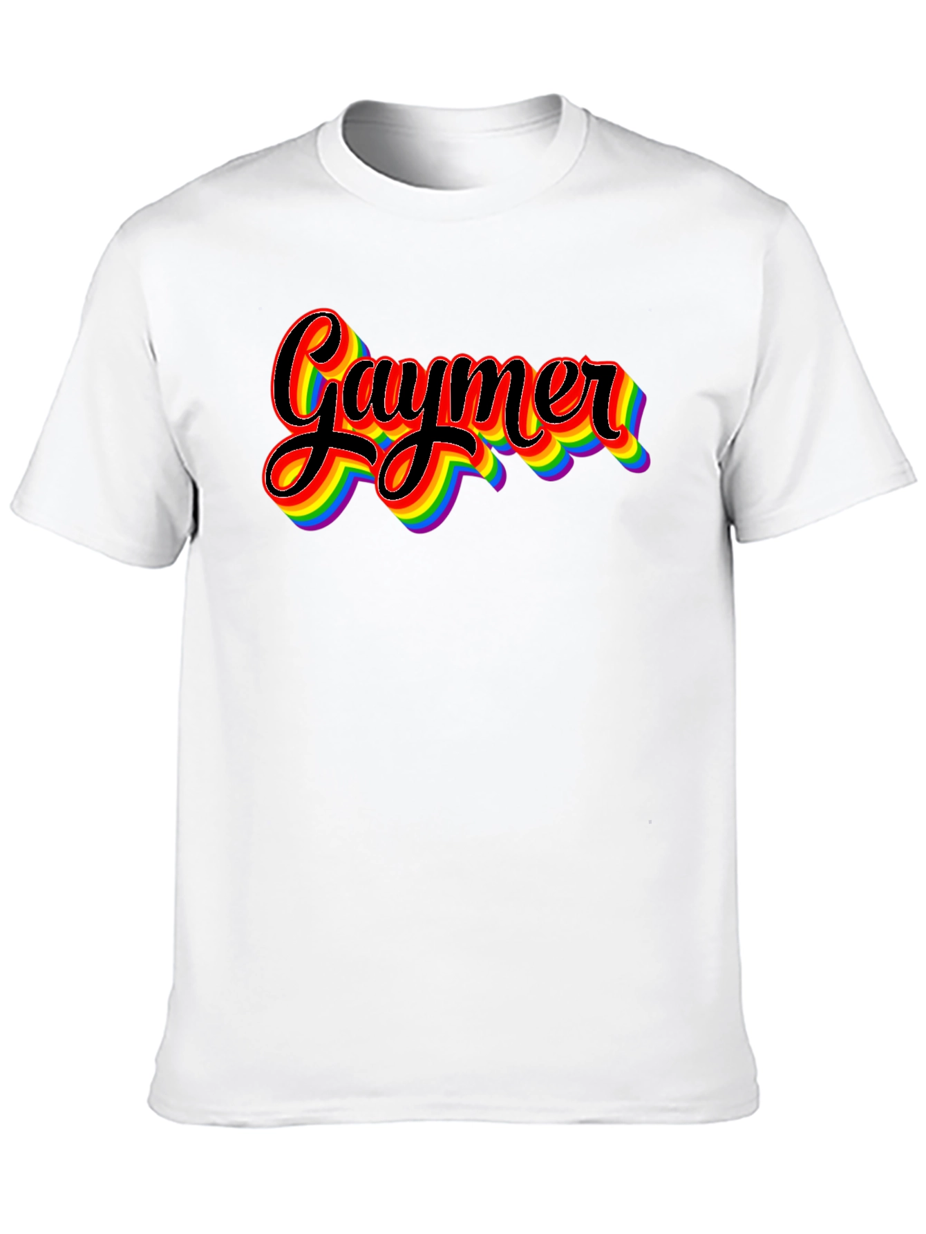 Gaymer Pride Rainbow Graphic Tee