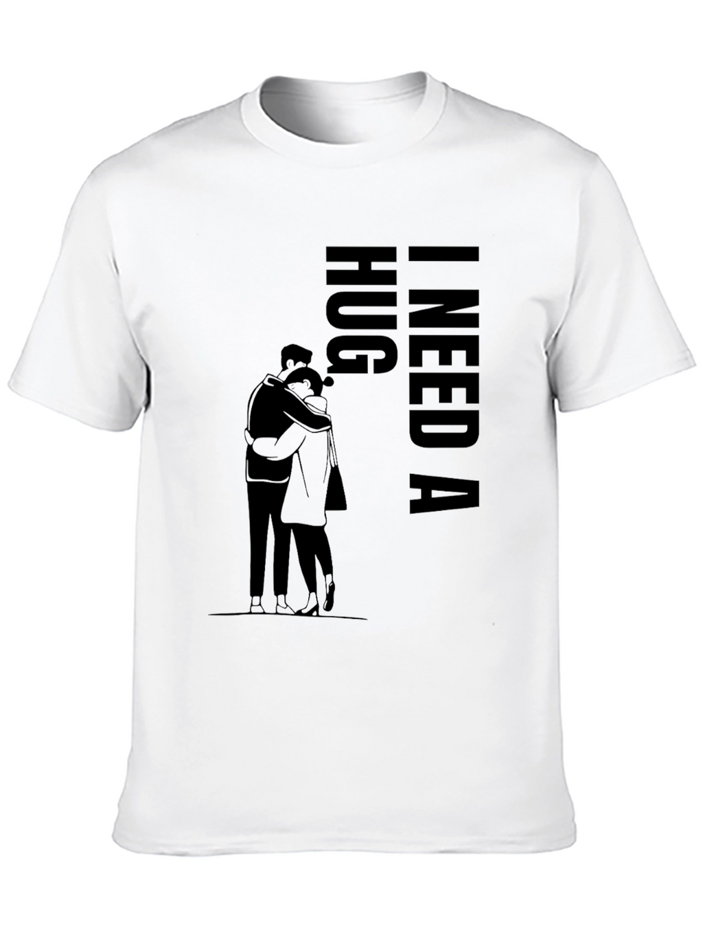 I Need a Hug Black Graphic T-Shirt