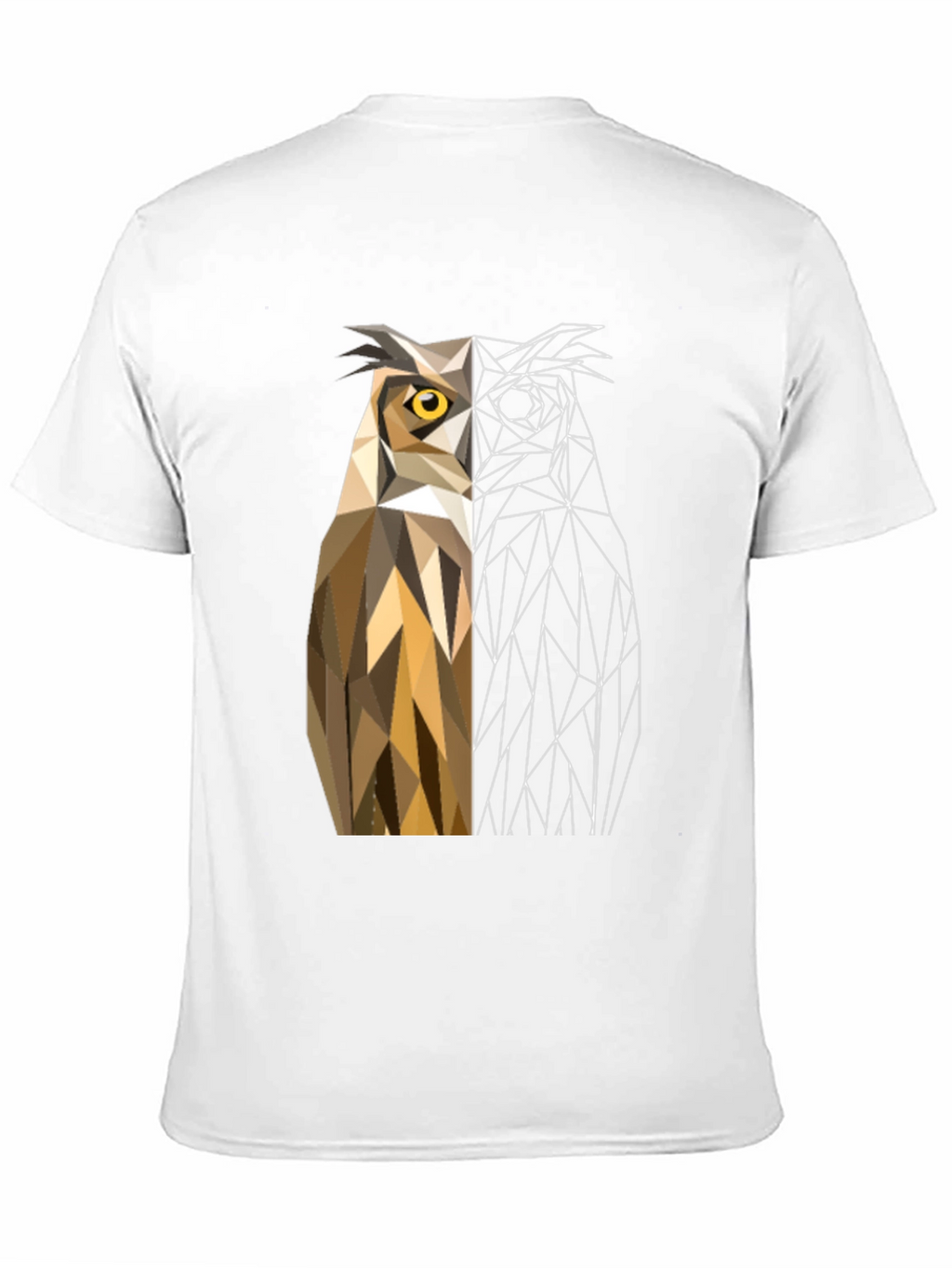 Geometric Owl Graphic Tee - Modern Design