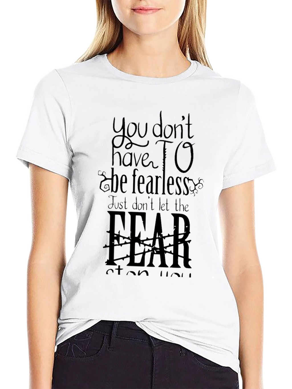 Fearless Graphic Tee - Inspirational Mens Black T-Shirt