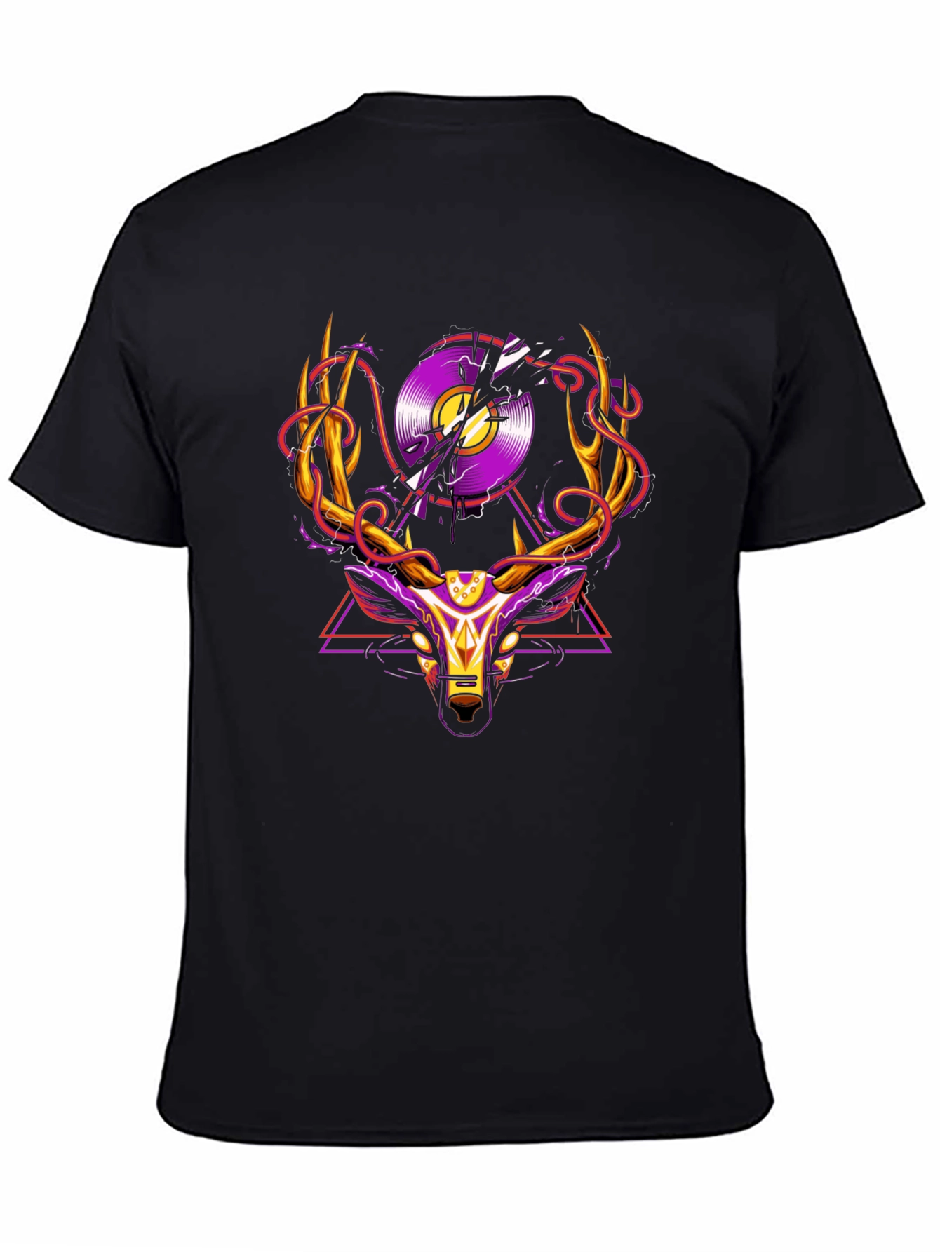 Deer Vinyl Record Graphic T-Shirt