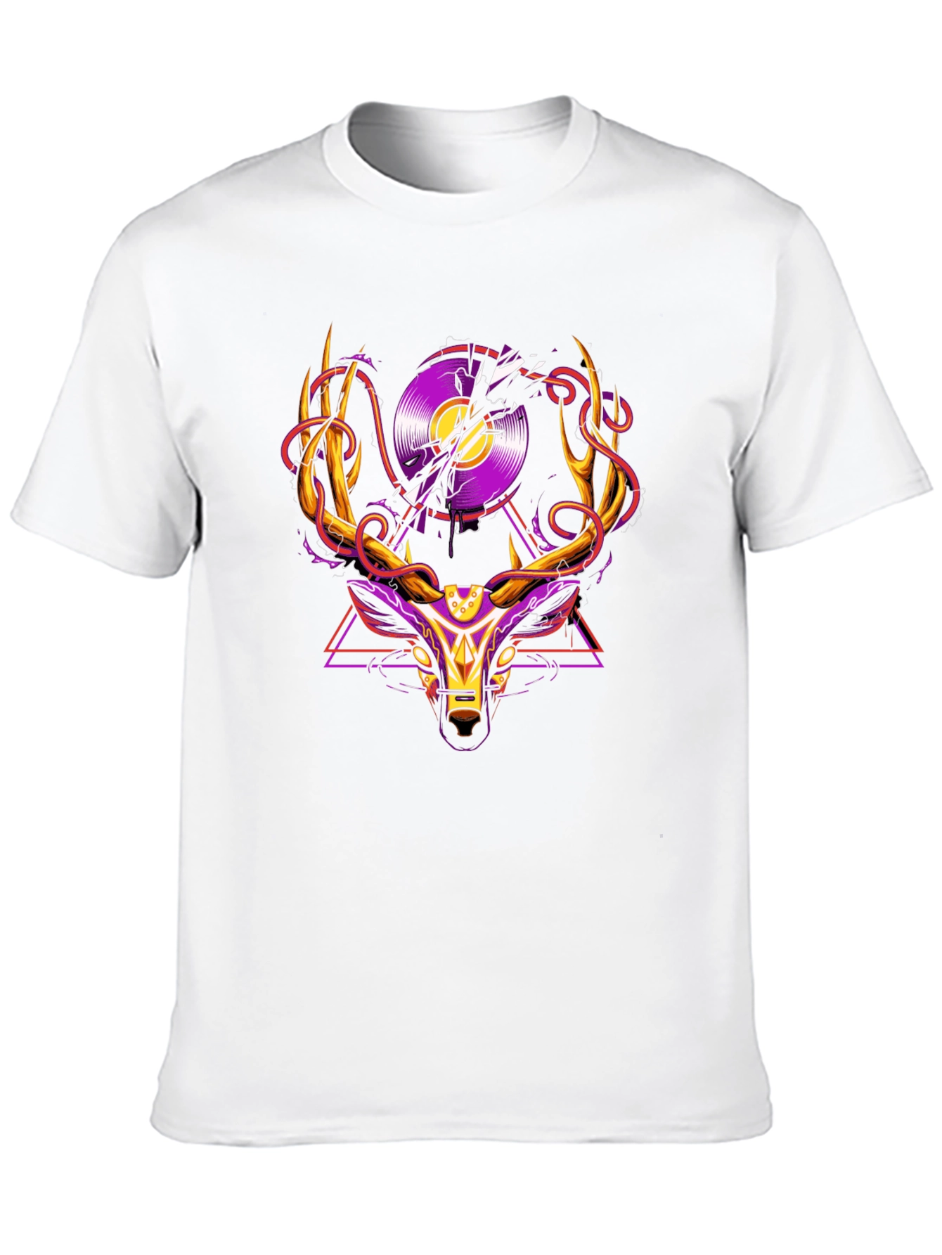 Deer Vinyl Record Graphic T-Shirt