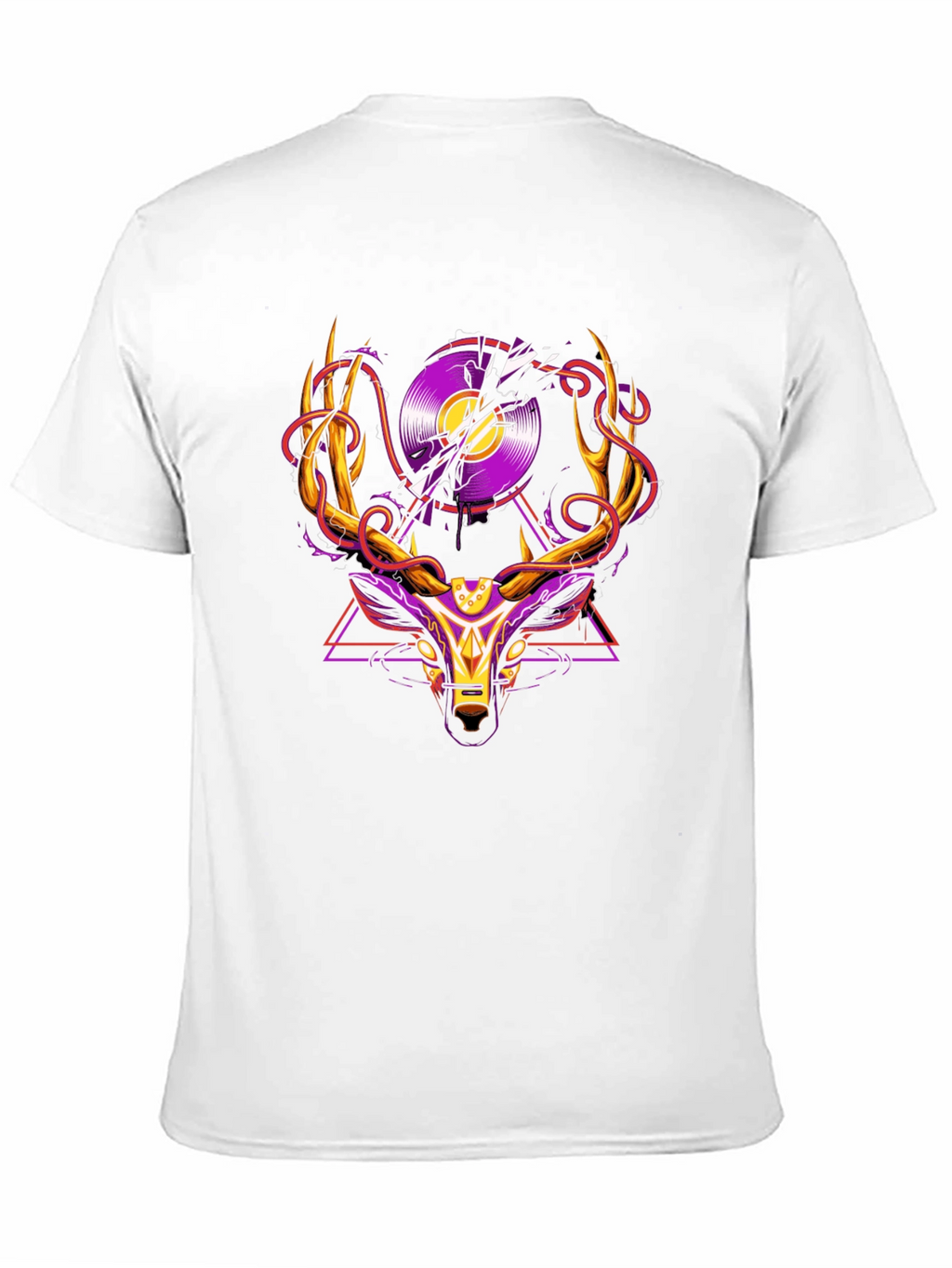 Deer Vinyl Record Graphic T-Shirt