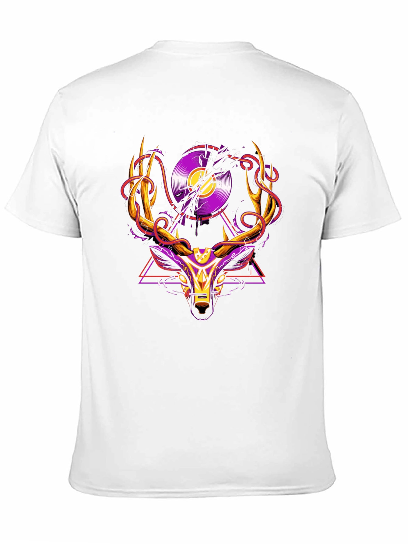 Deer Vinyl Record Graphic T-Shirt