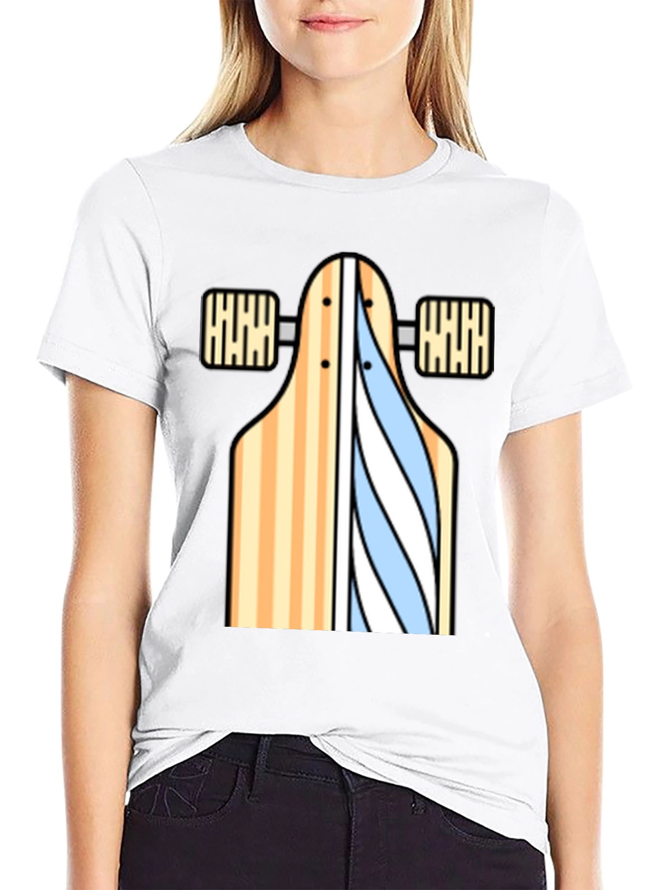 Skateboard Graphic T-Shirt - Casual Style