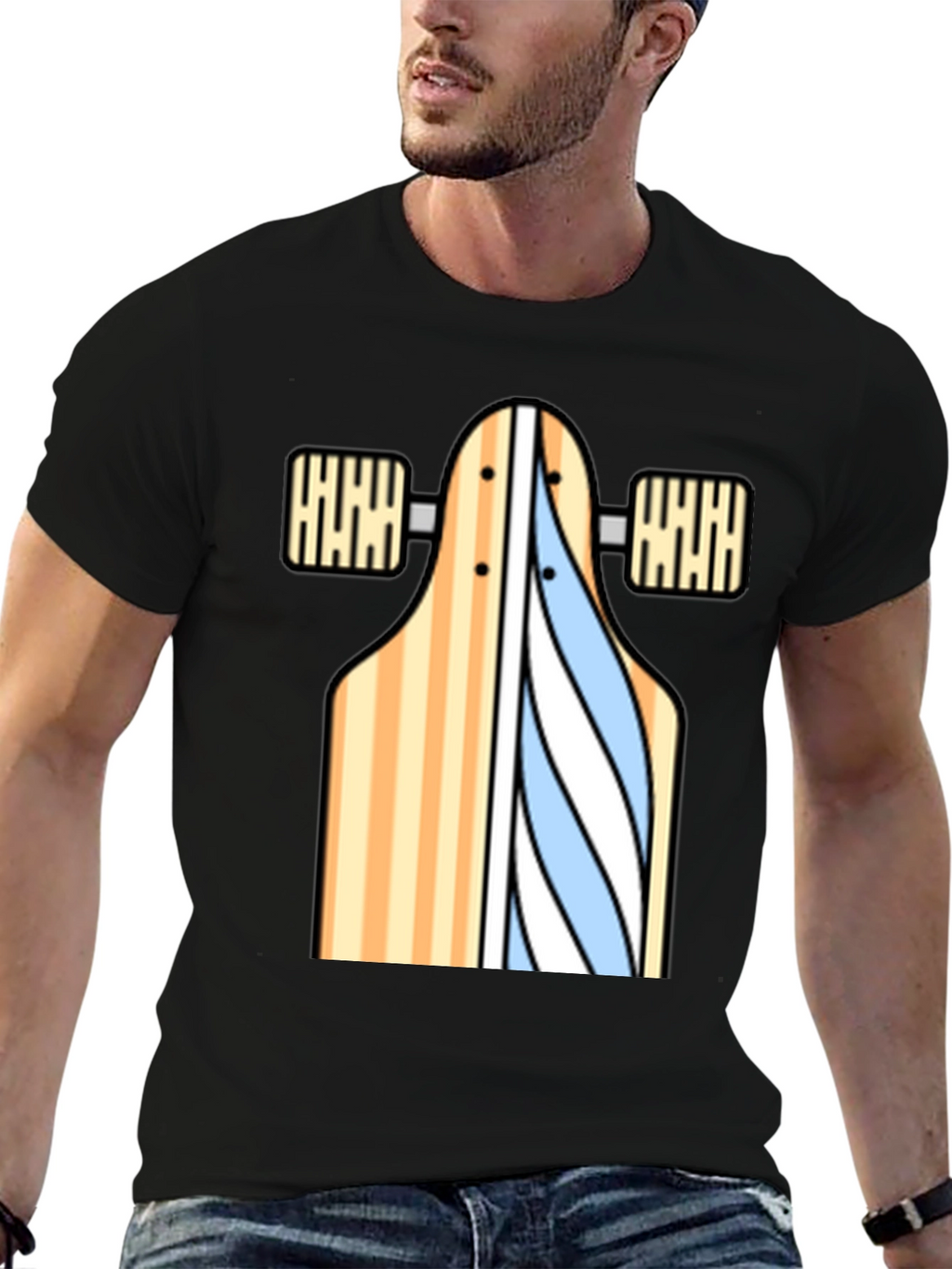 Skateboard Graphic T-Shirt - Casual Style