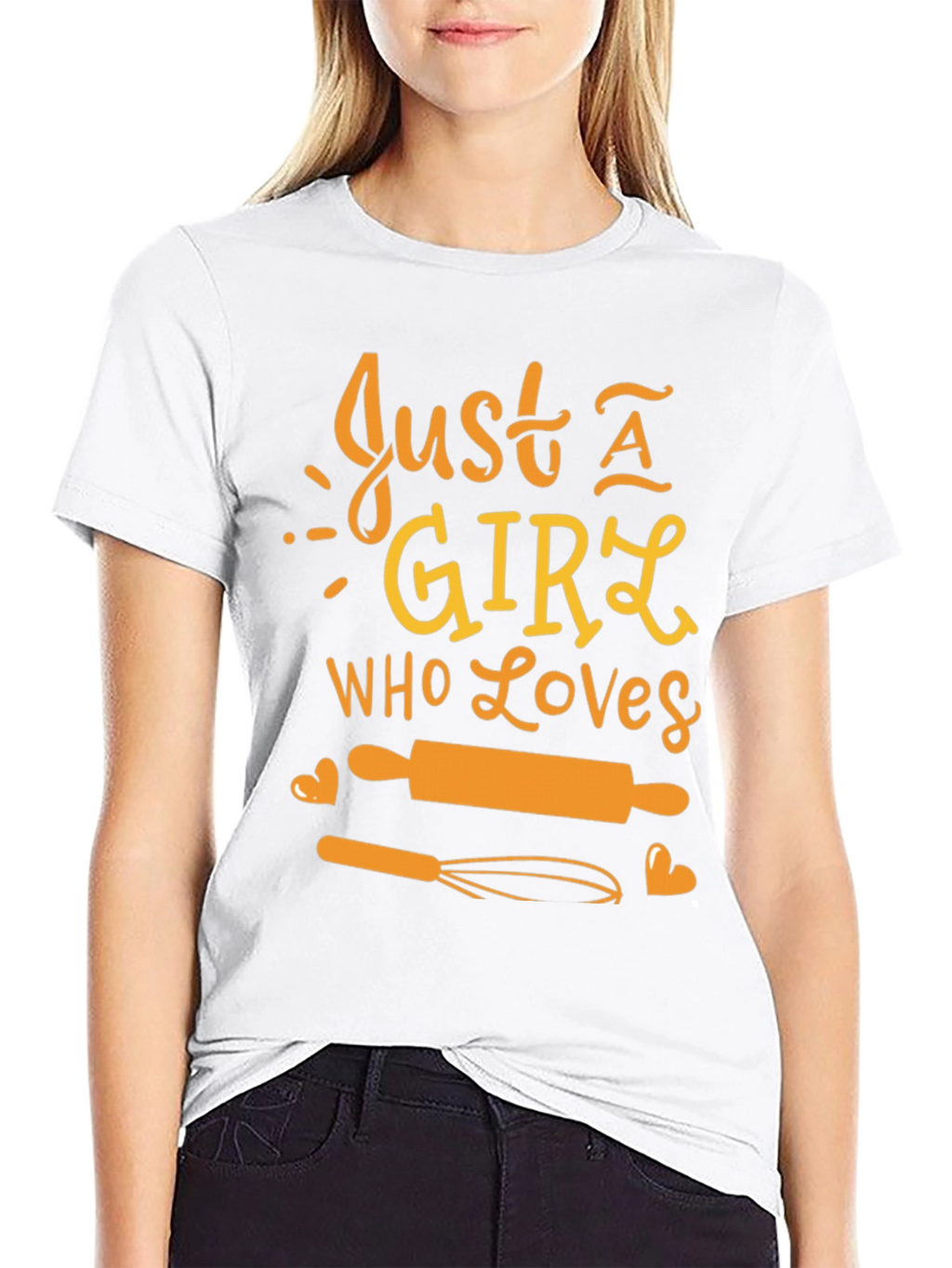 Just A Girl Who Loves Baking Black Tee