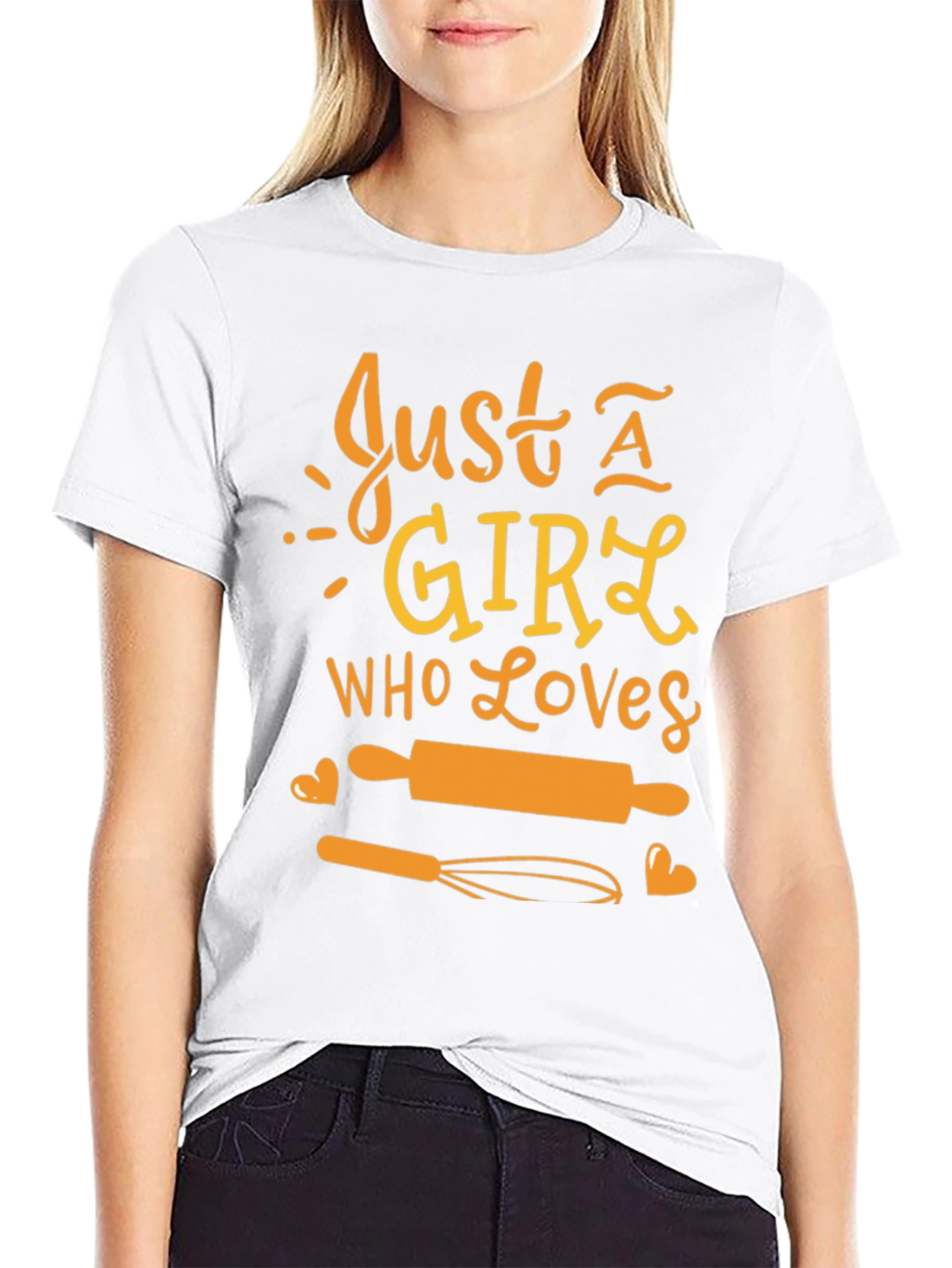 Just A Girl Who Loves Baking Black Tee