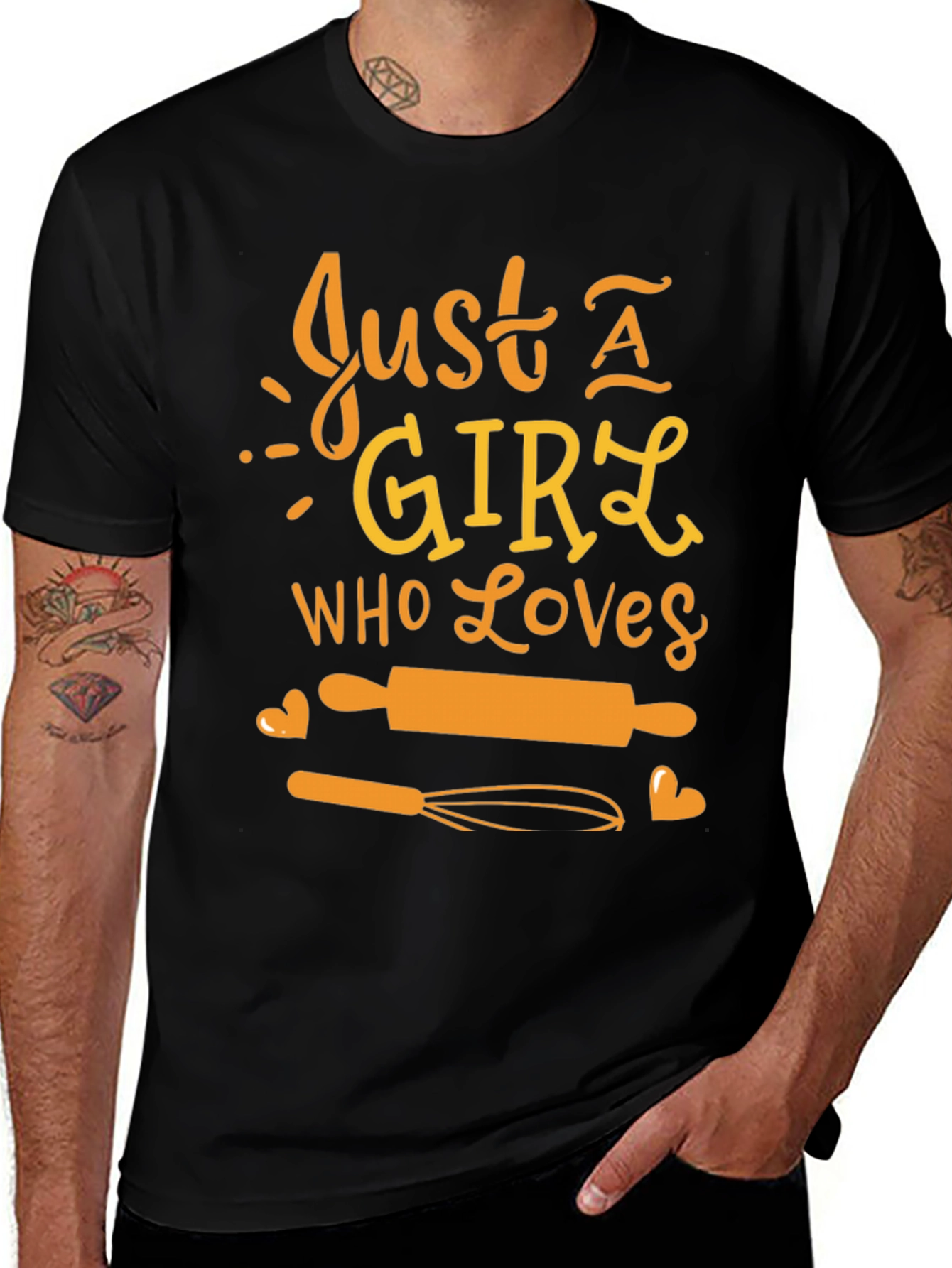 Just A Girl Who Loves Baking Black Tee