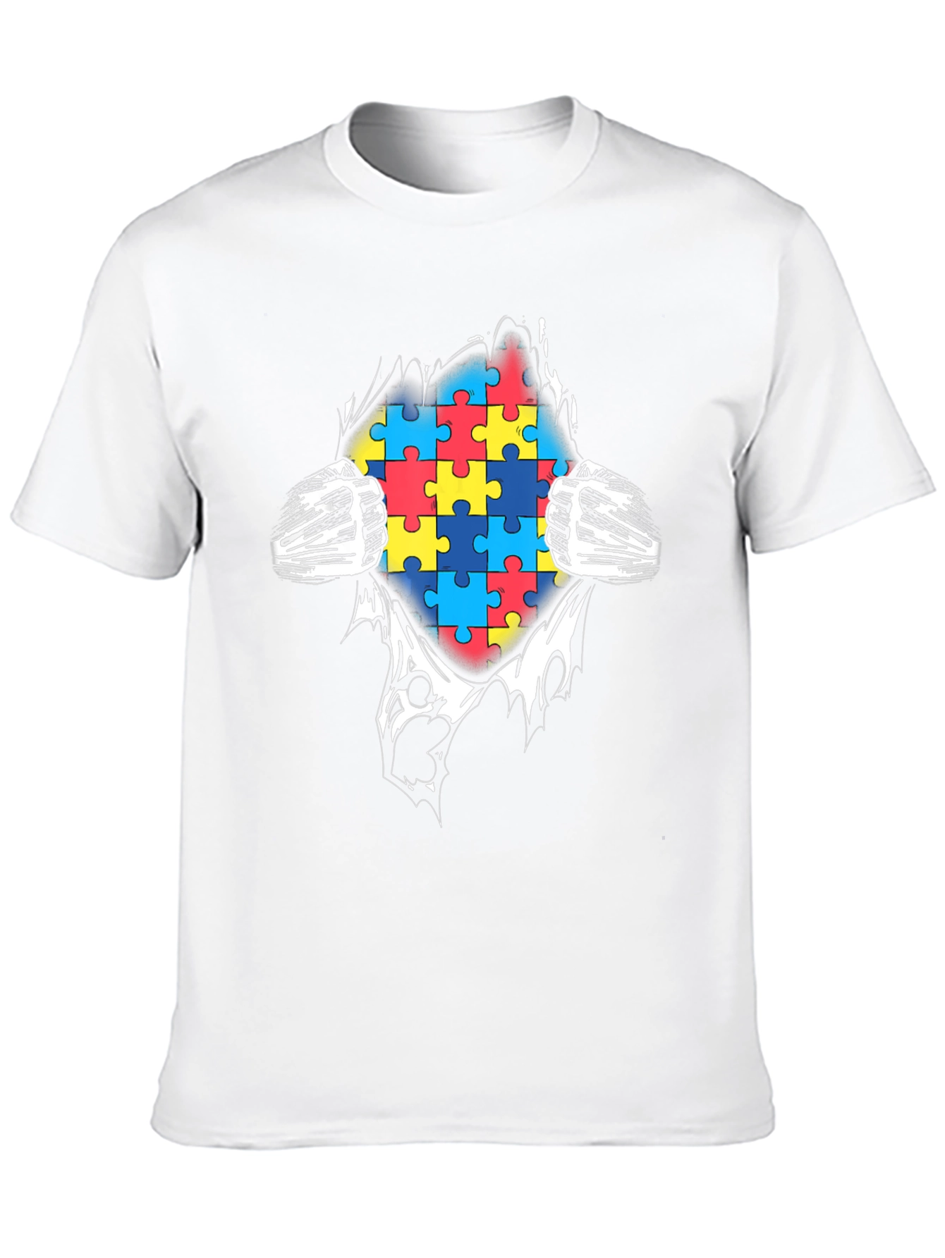 Autism Awareness Puzzle Piece Graphic T-Shirt