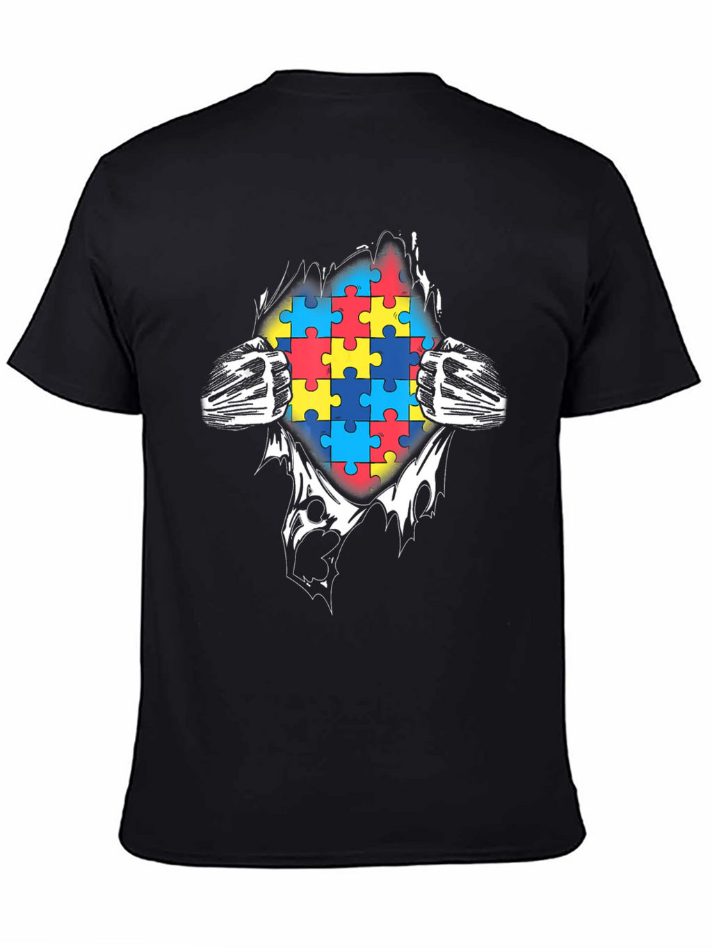 Autism Awareness Puzzle Piece Graphic T-Shirt