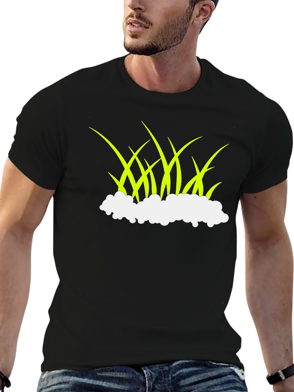 Lawn Graphic Tee - Unique Grass Design T-Shirt