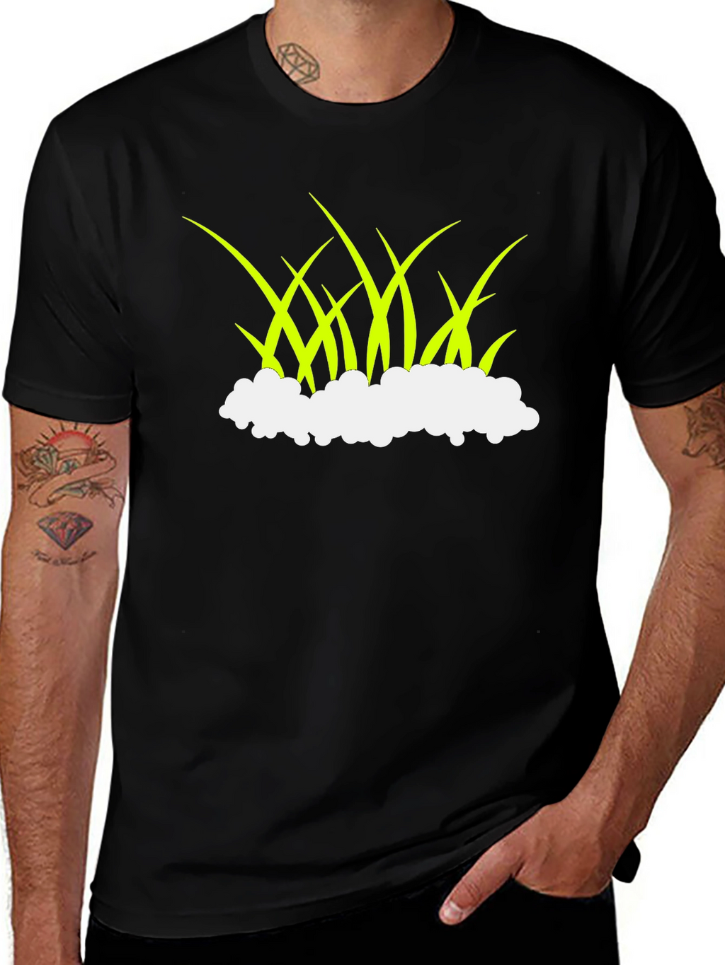 Lawn Graphic Tee - Unique Grass Design T-Shirt