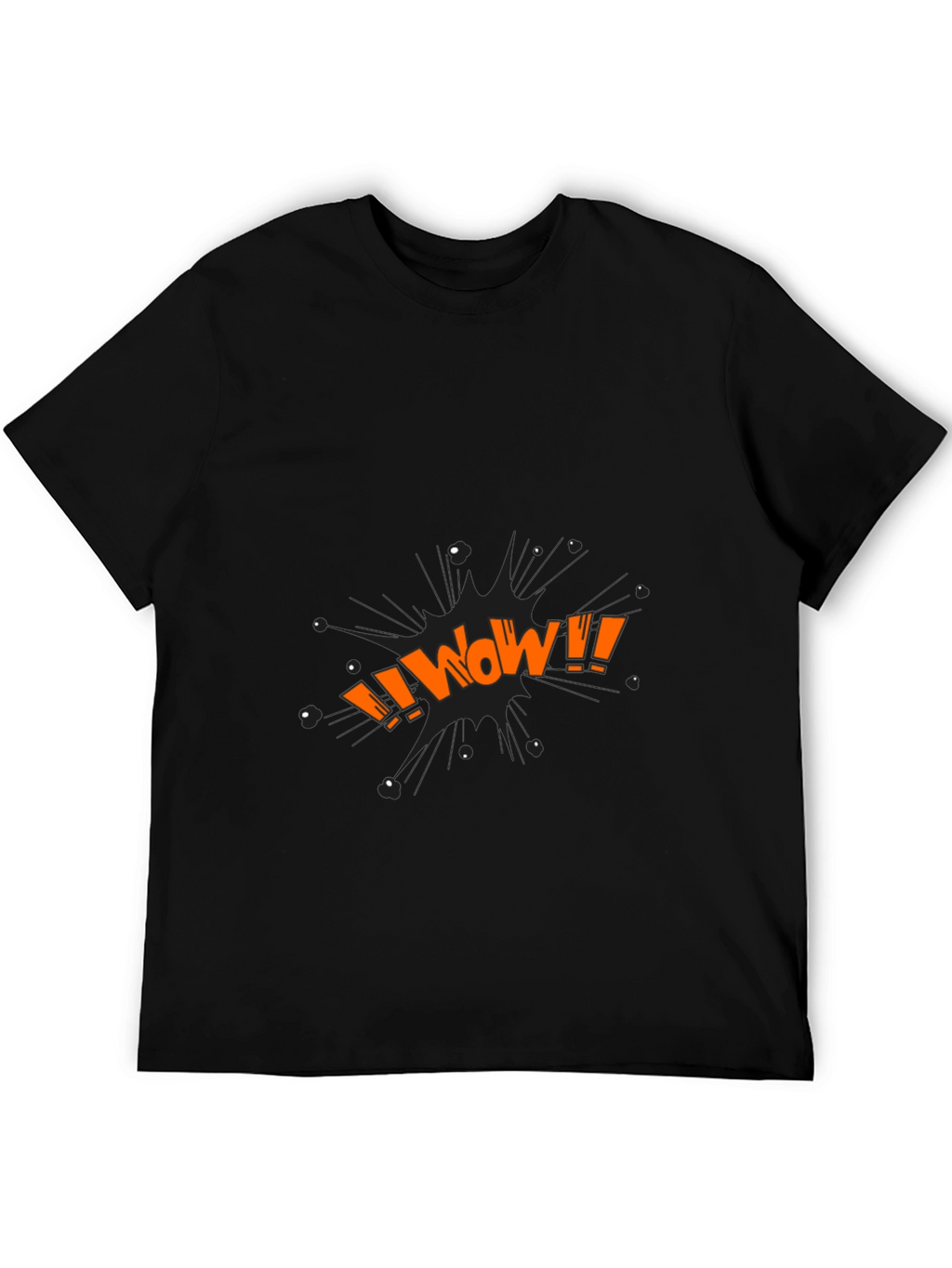 WOW Graphic Tee - Black Cotton Blend