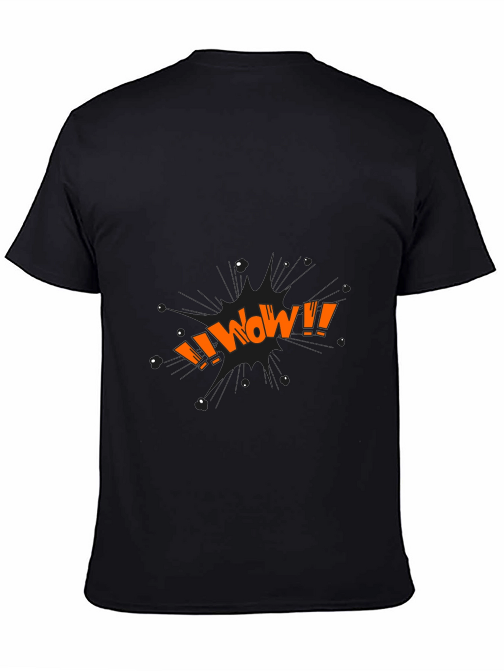 WOW Graphic Tee - Black Cotton Blend
