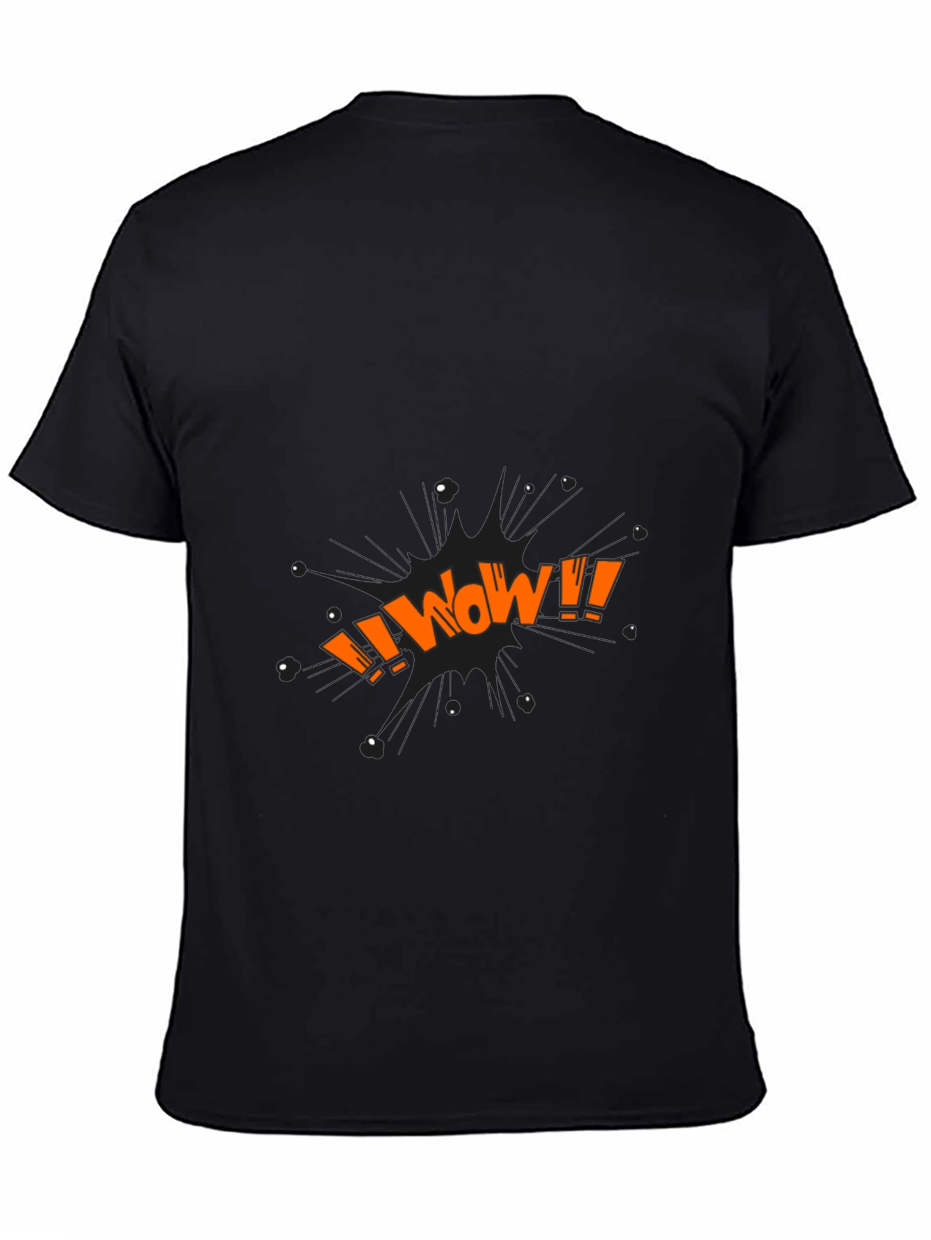 WOW Graphic Tee - Black Cotton Blend