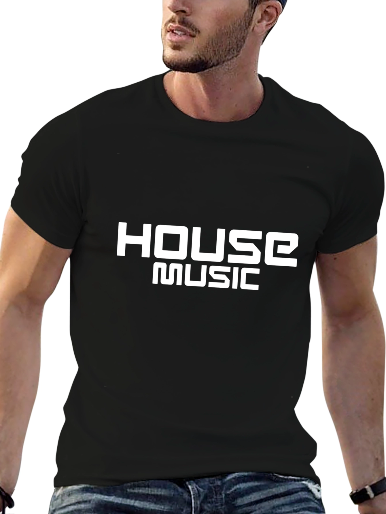 House Music T-Shirt - Black Graphic Tee