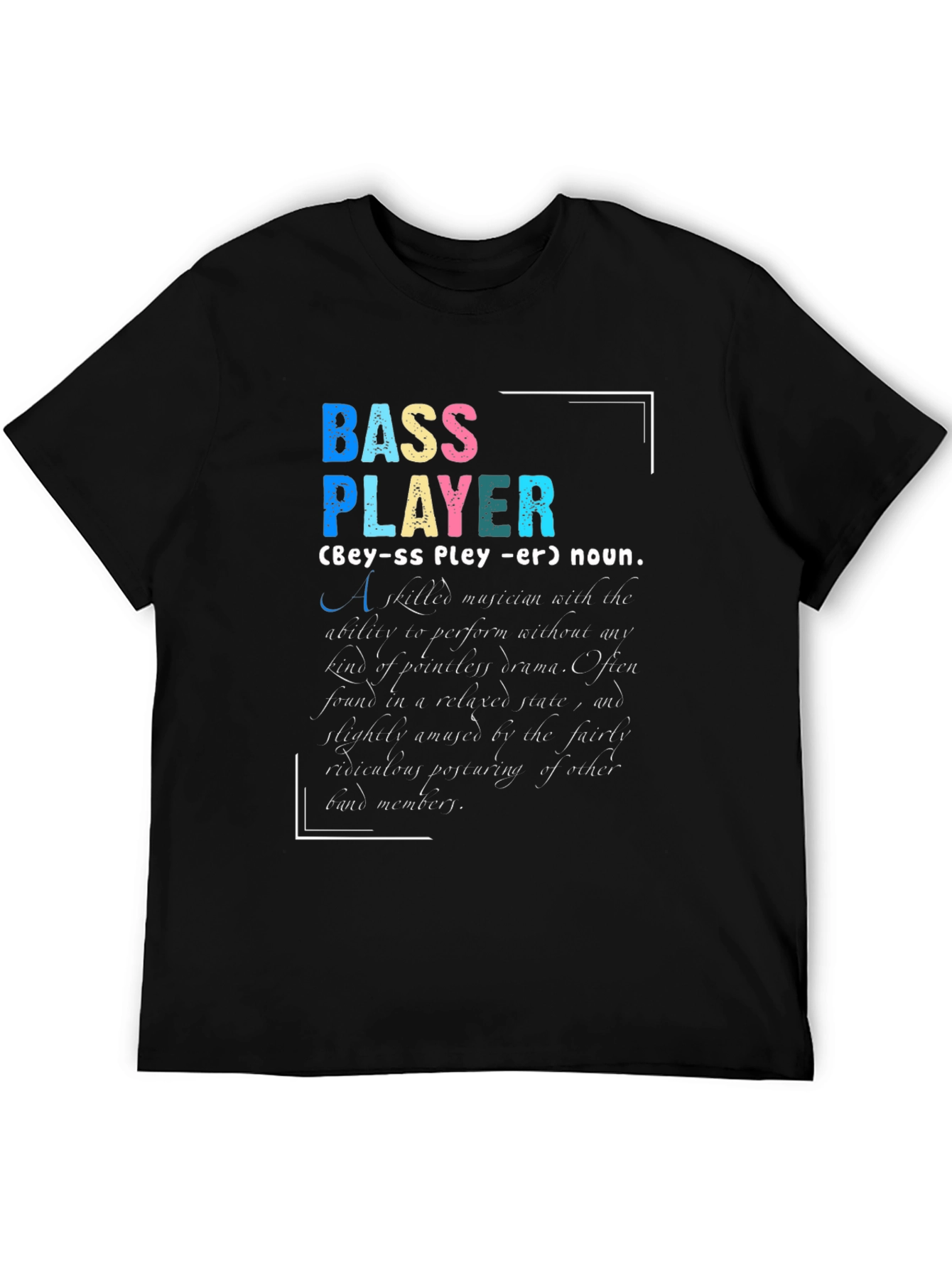 Bass Player Definition Graphic T-Shirt
