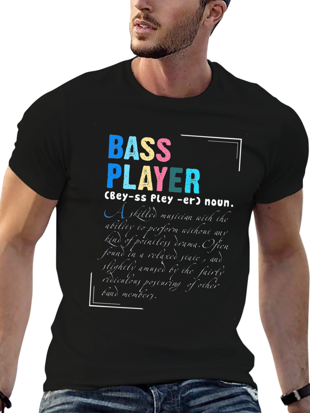 Bass Player Definition Graphic T-Shirt
