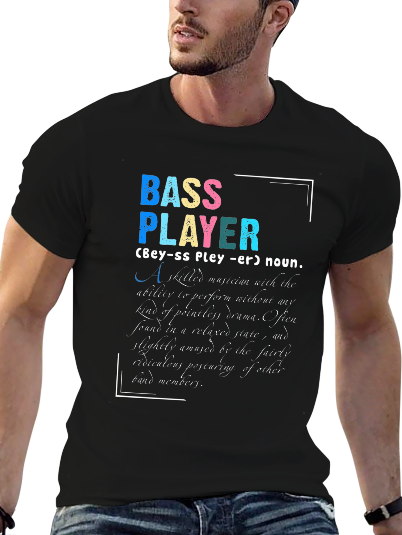 Bass Player Definition Graphic T-Shirt