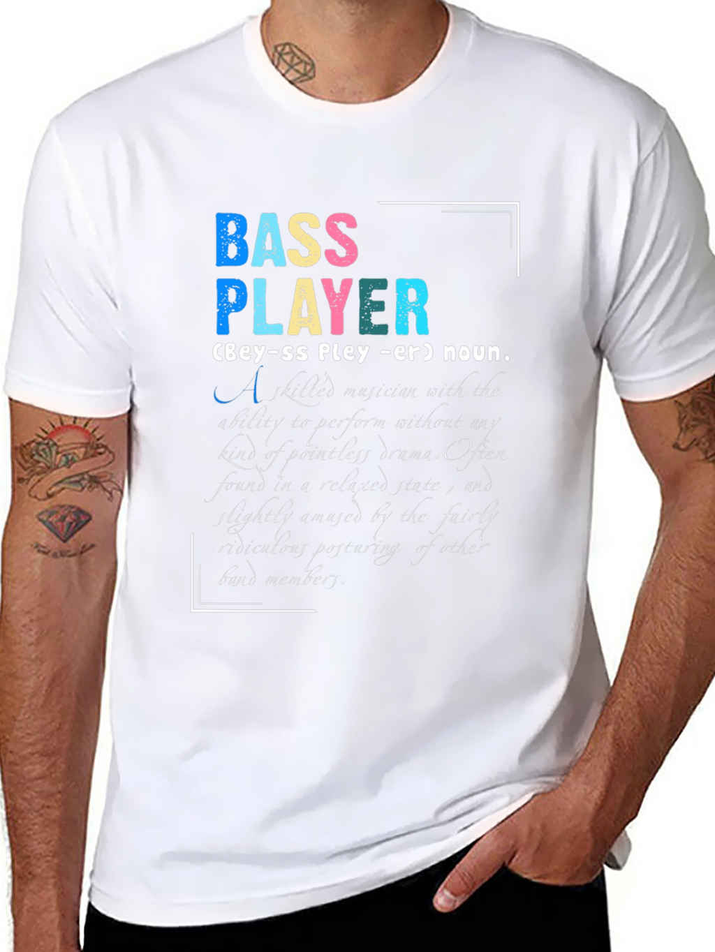 Bass Player Definition Graphic T-Shirt