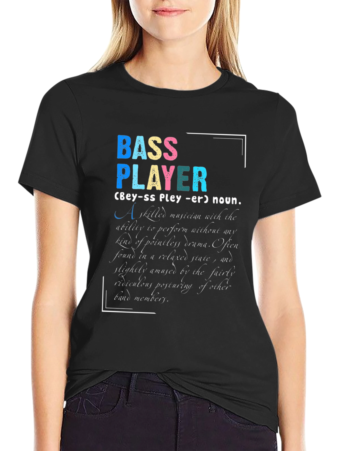 Bass Player Definition Graphic T-Shirt