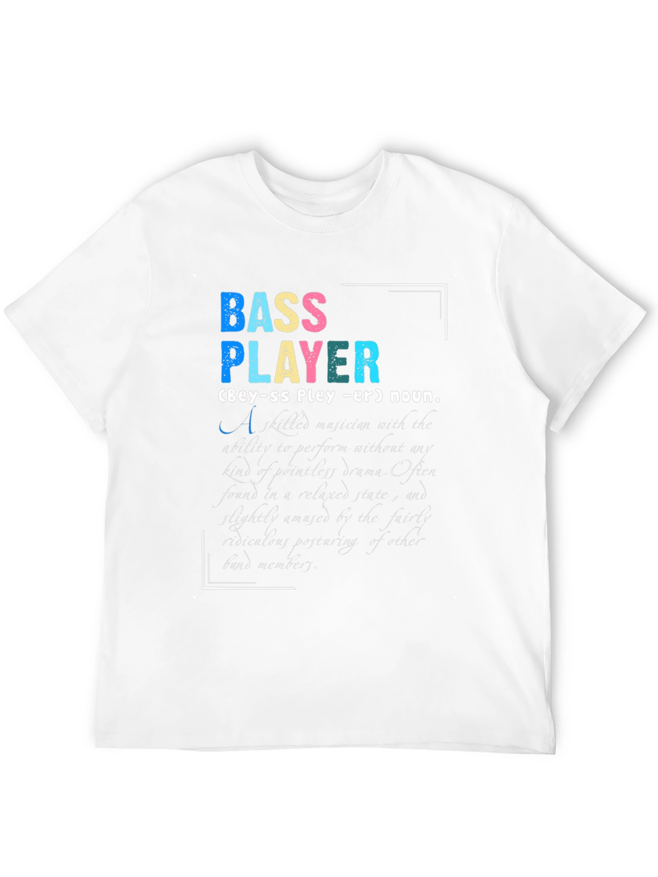 Bass Player Definition Graphic T-Shirt