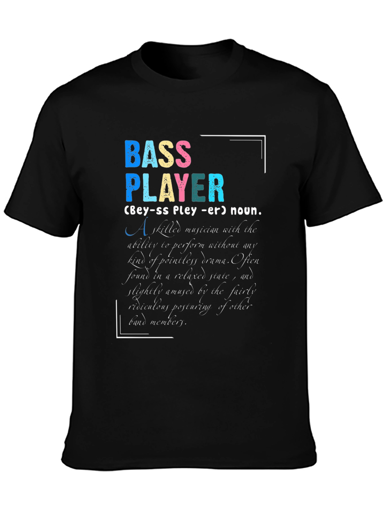 Bass Player Definition Graphic T-Shirt