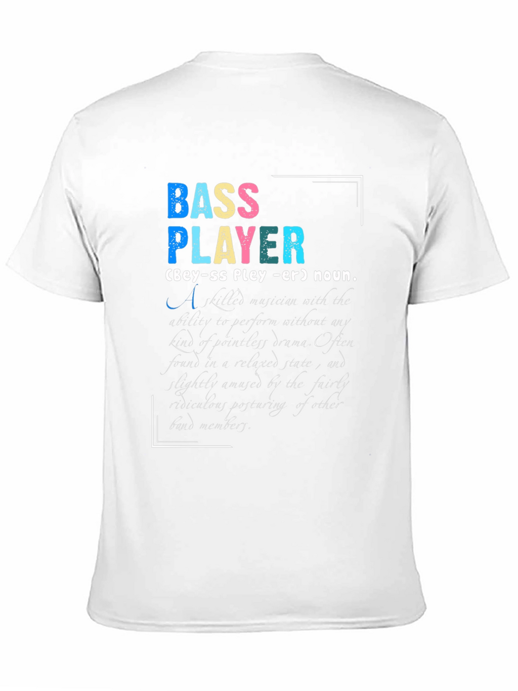 Bass Player Definition Graphic T-Shirt