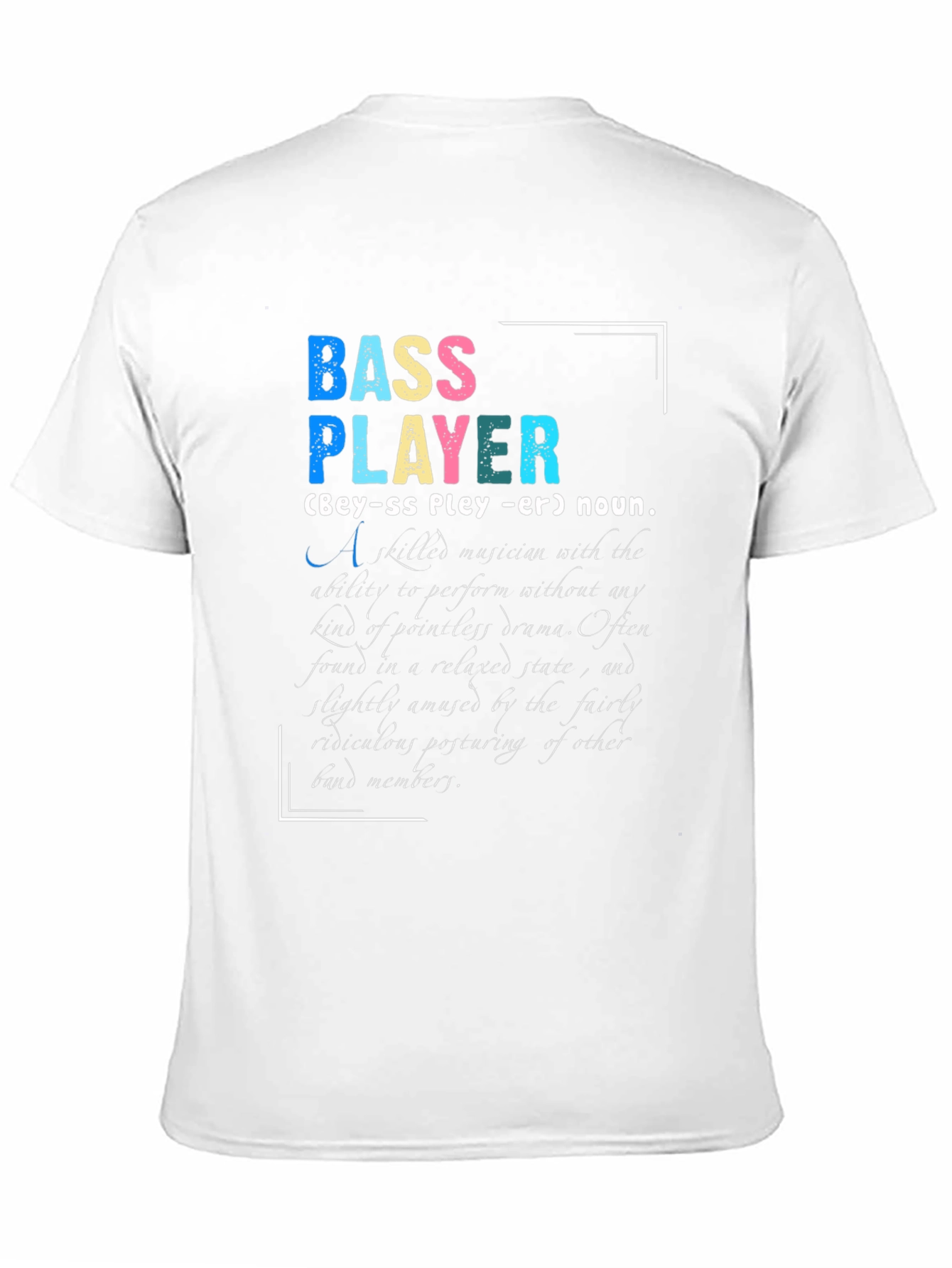 Bass Player Definition Graphic T-Shirt