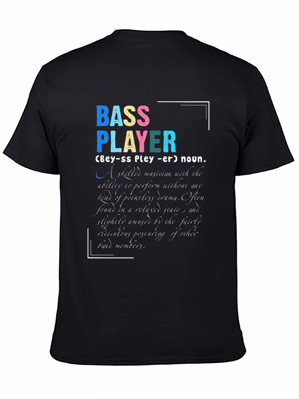 Bass Player Definition Graphic T-Shirt