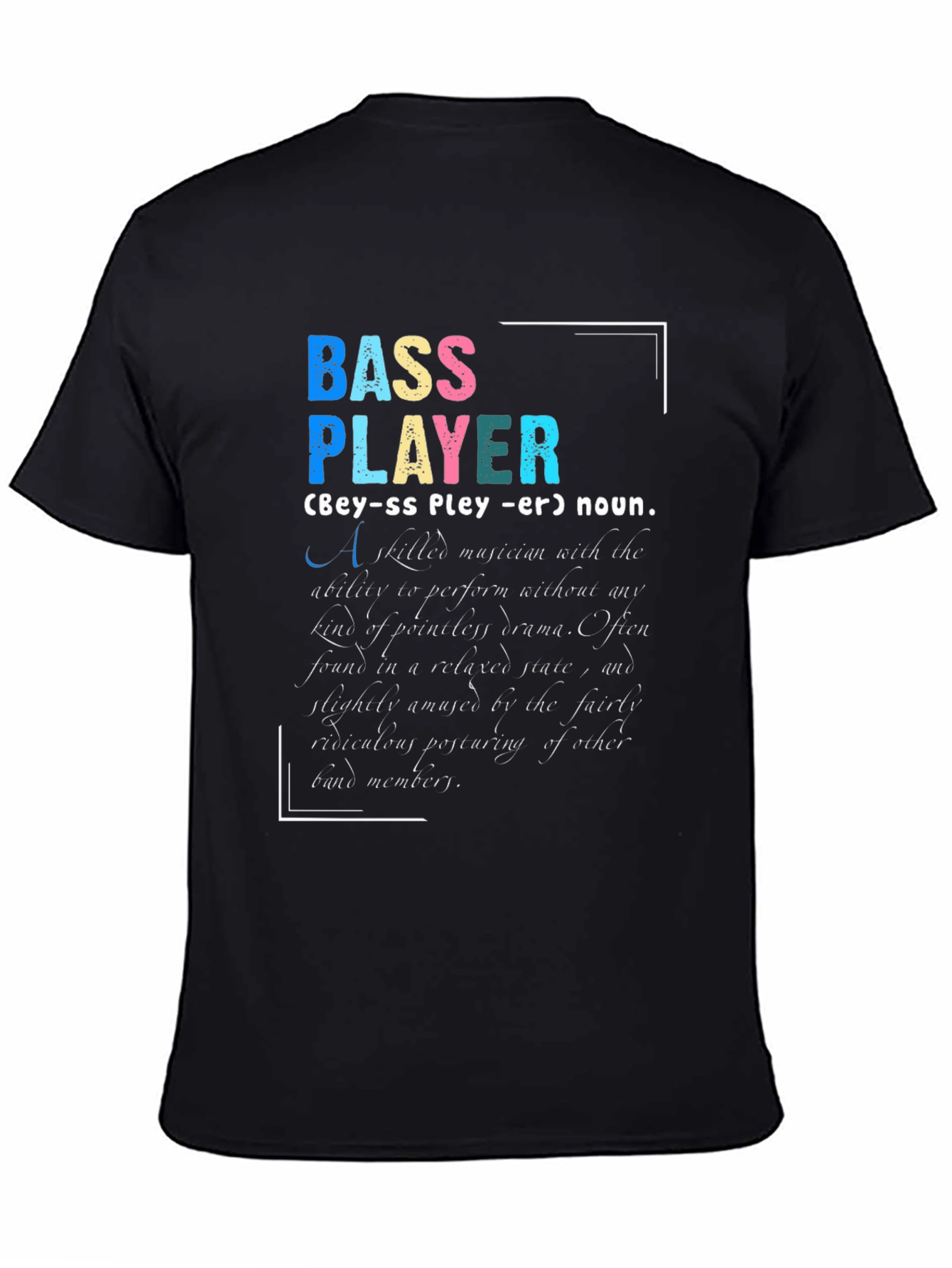 Bass Player Definition Graphic T-Shirt