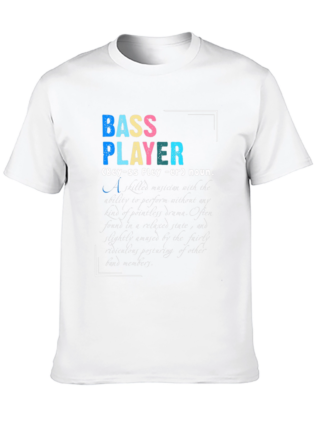 Bass Player Definition Graphic T-Shirt