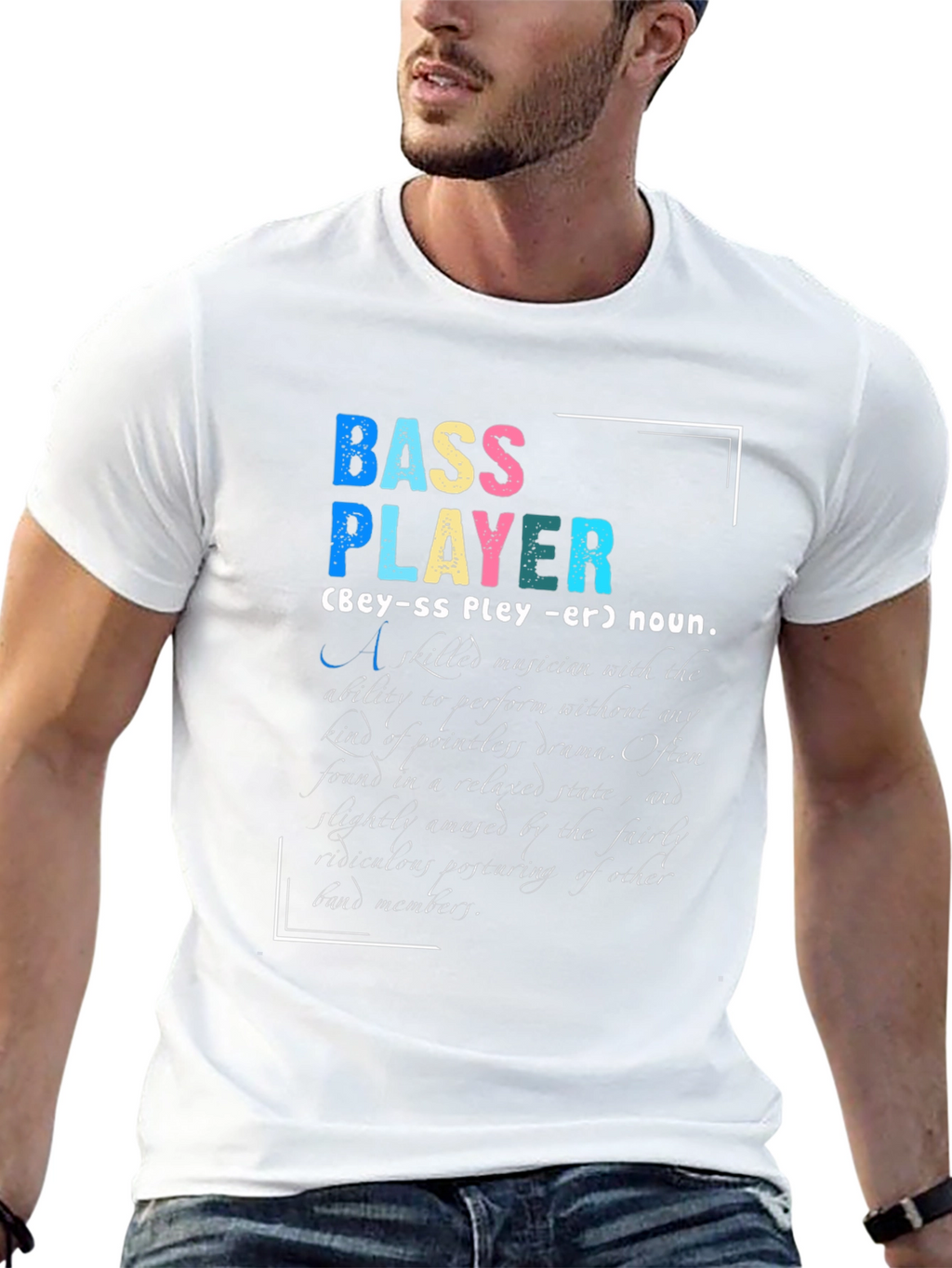 Bass Player Definition Graphic T-Shirt