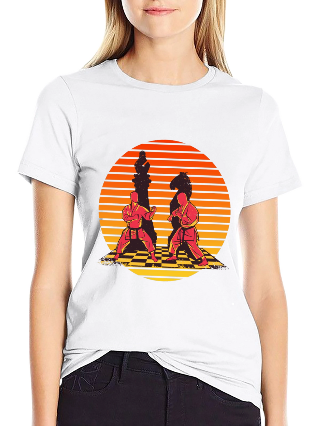 Chess Karate Sunset T-Shirt