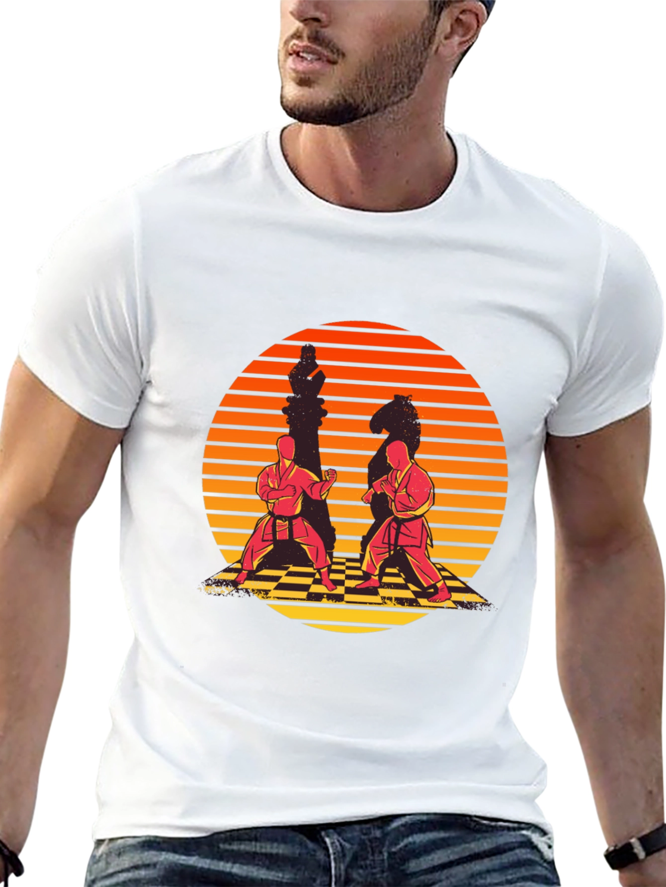 Chess Karate Sunset T-Shirt