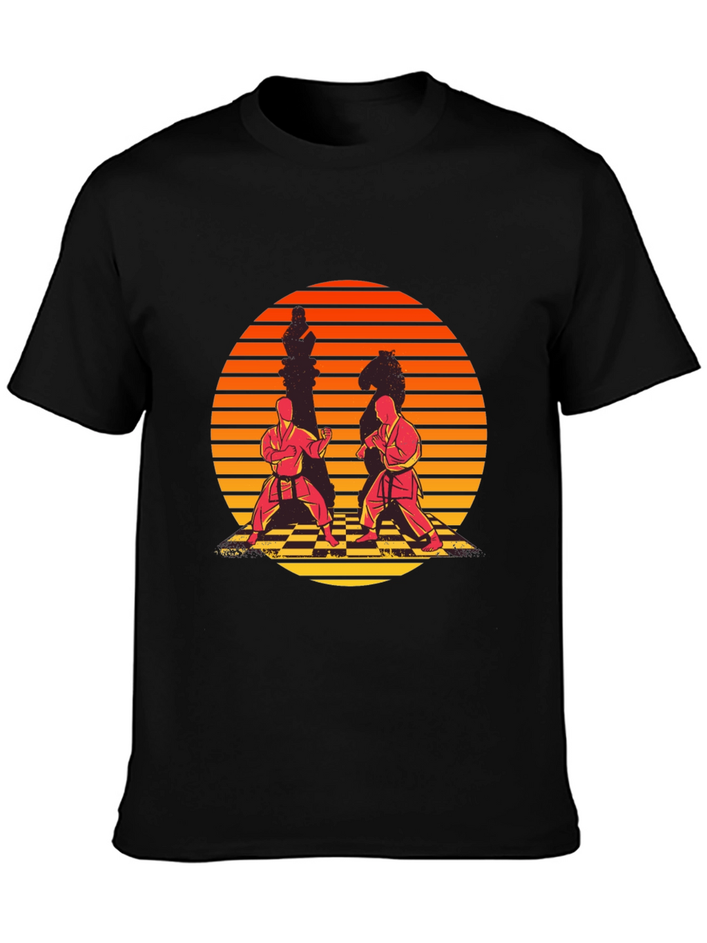 Chess Karate Sunset T-Shirt