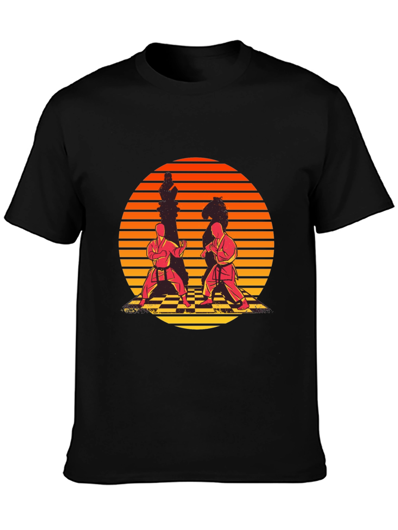 Chess Karate Sunset T-Shirt