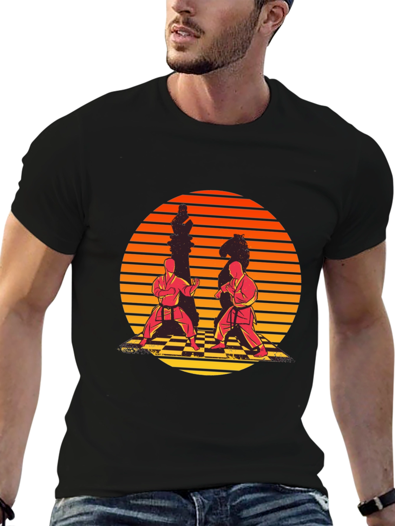 Chess Karate Sunset T-Shirt