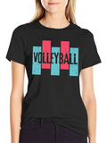 Volleyball Graphic T-Shirt - Mens Casual Tee