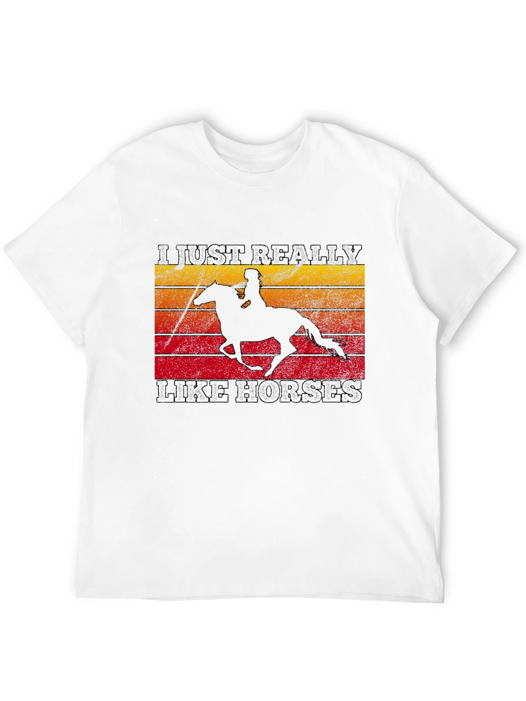 I Just Really Like Horses Black T-Shirt