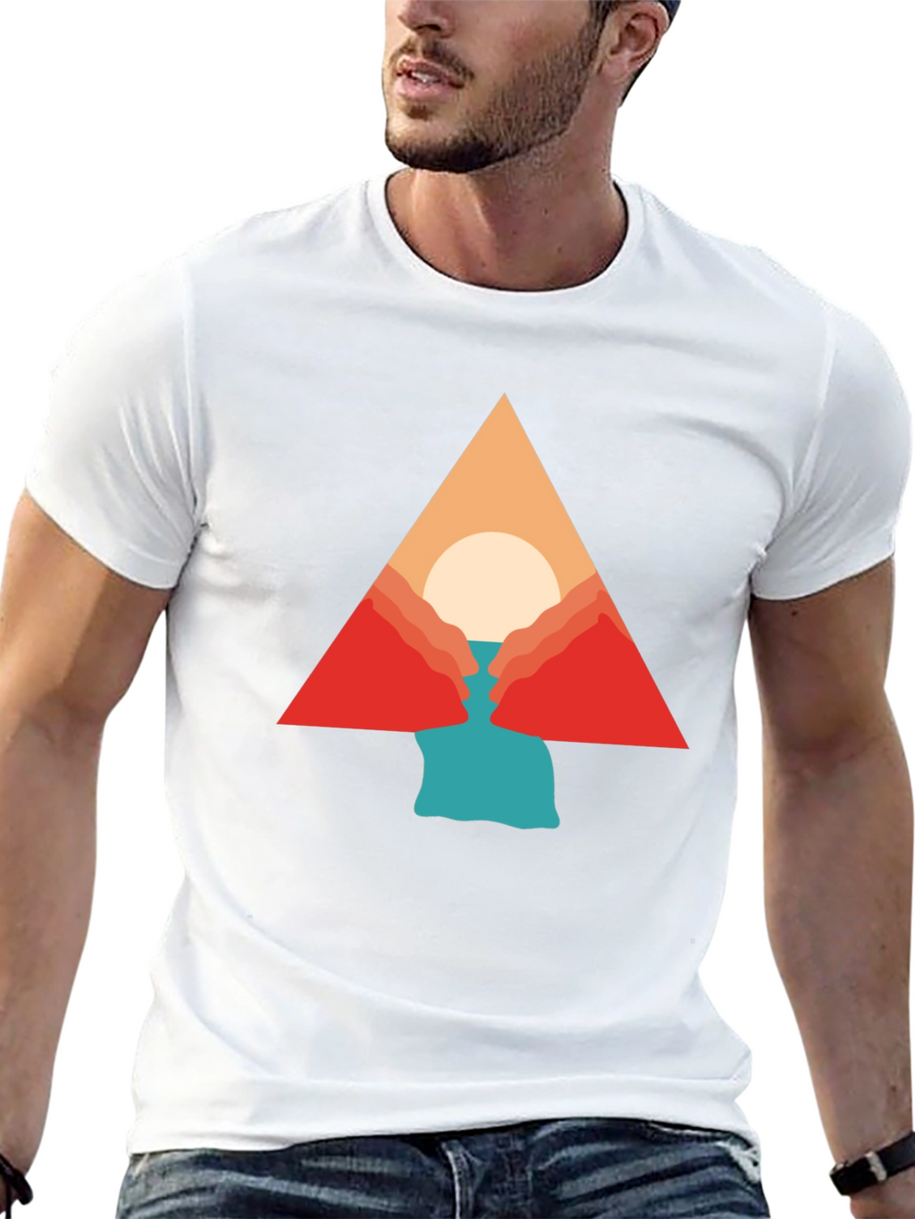 Geometric Mountain Graphic Tee