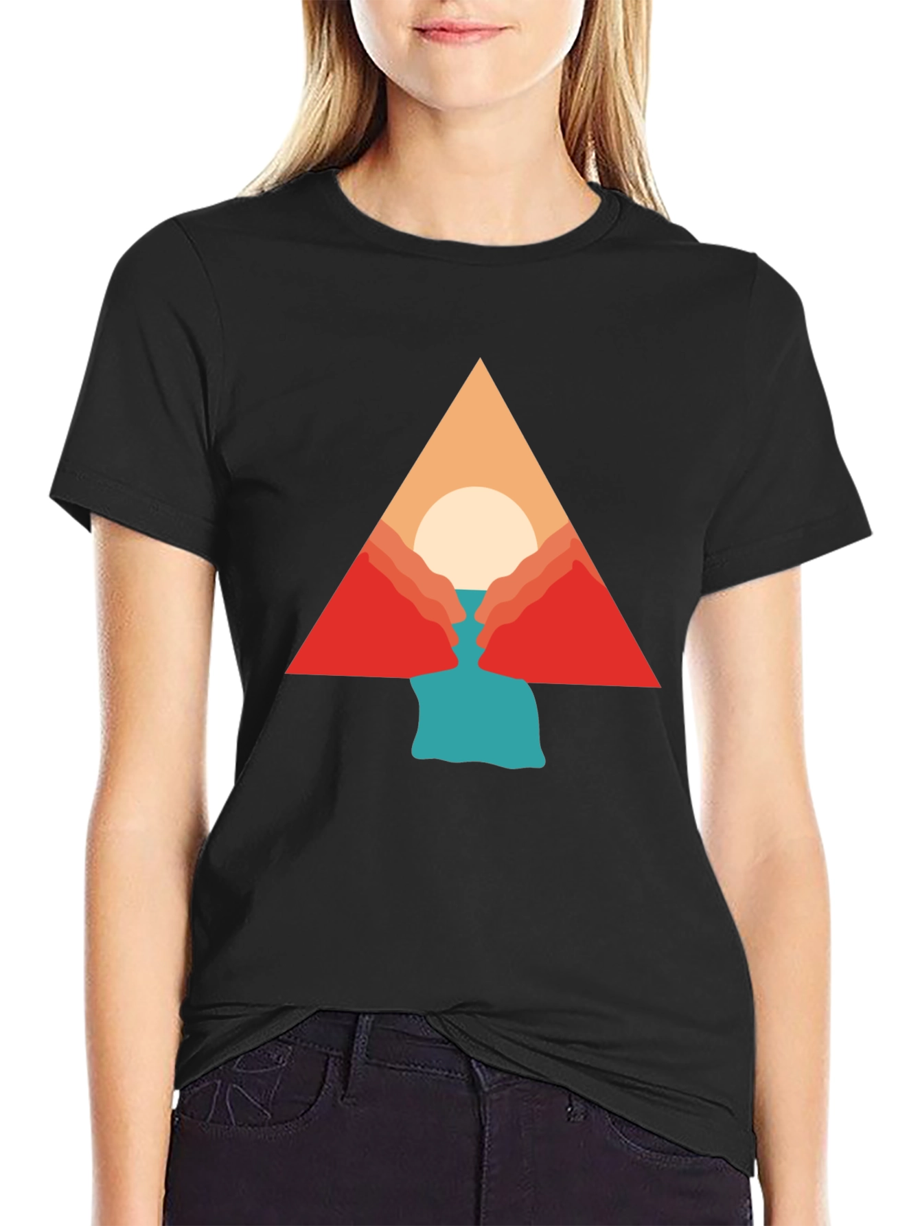 Geometric Mountain Graphic Tee