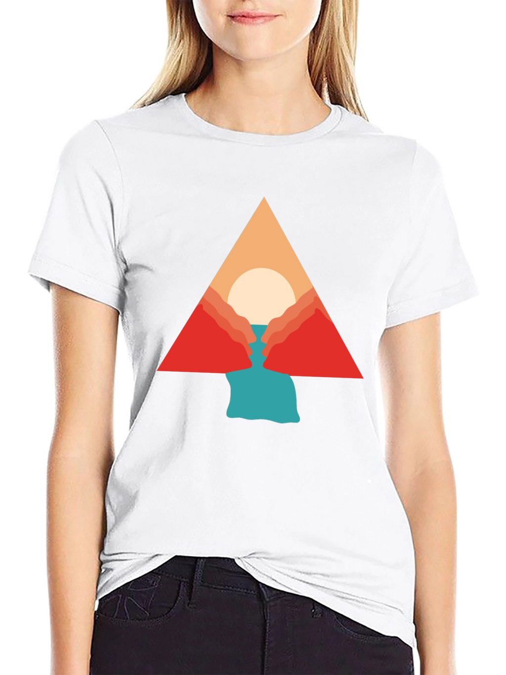 Geometric Mountain Graphic Tee